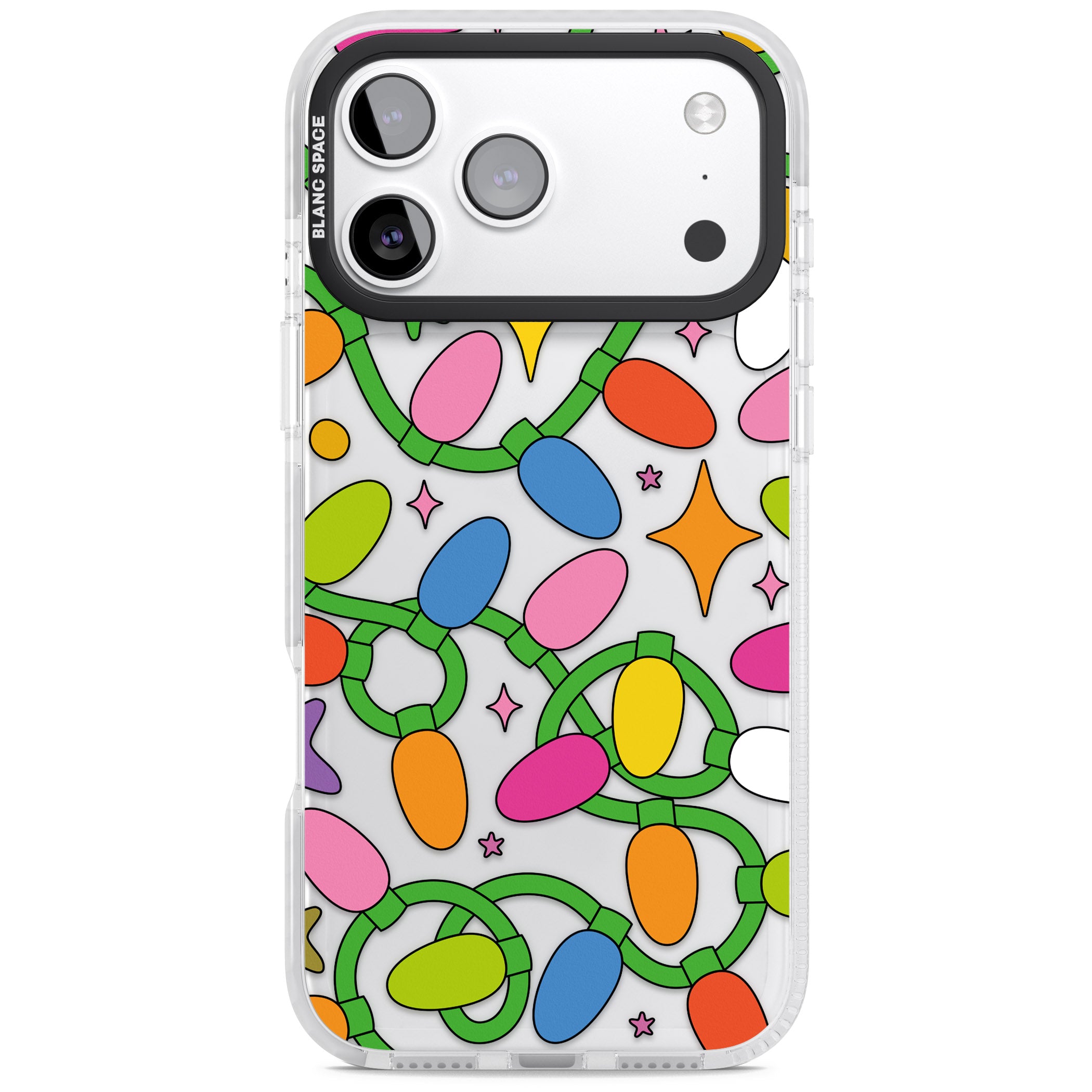 Festive Lights Pattern iPhone 17 Pro Max Impact Clear Phone Case