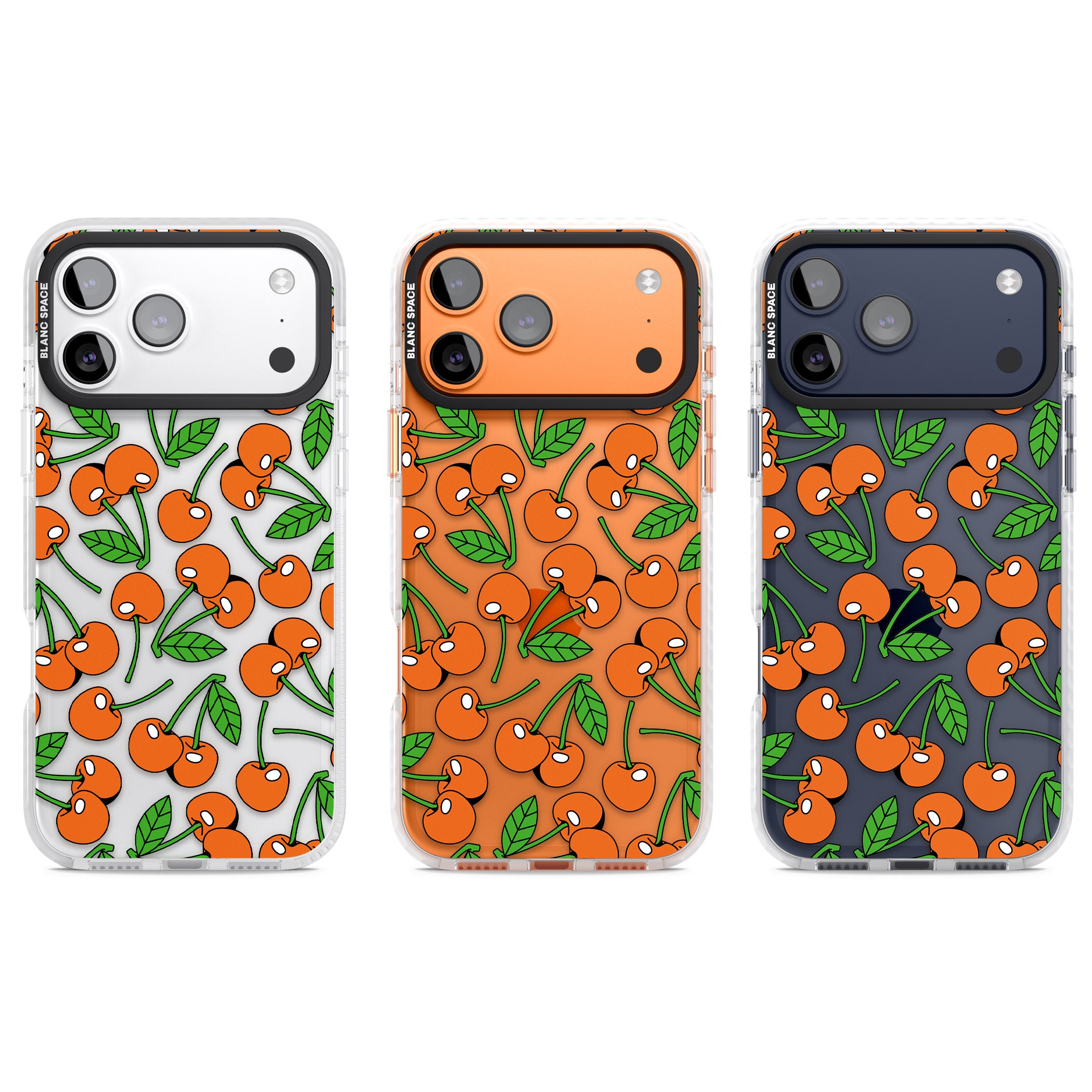 Orchard Fresh Cherries iPhone 17 Pro Impact Clear Phone Case APT Impact Protection