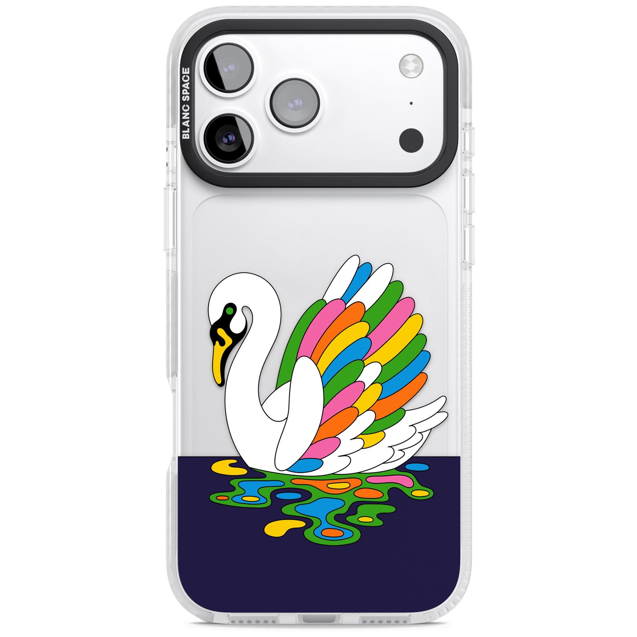 Serene Swan iPhone 17 Pro Impact Clear Phone Case