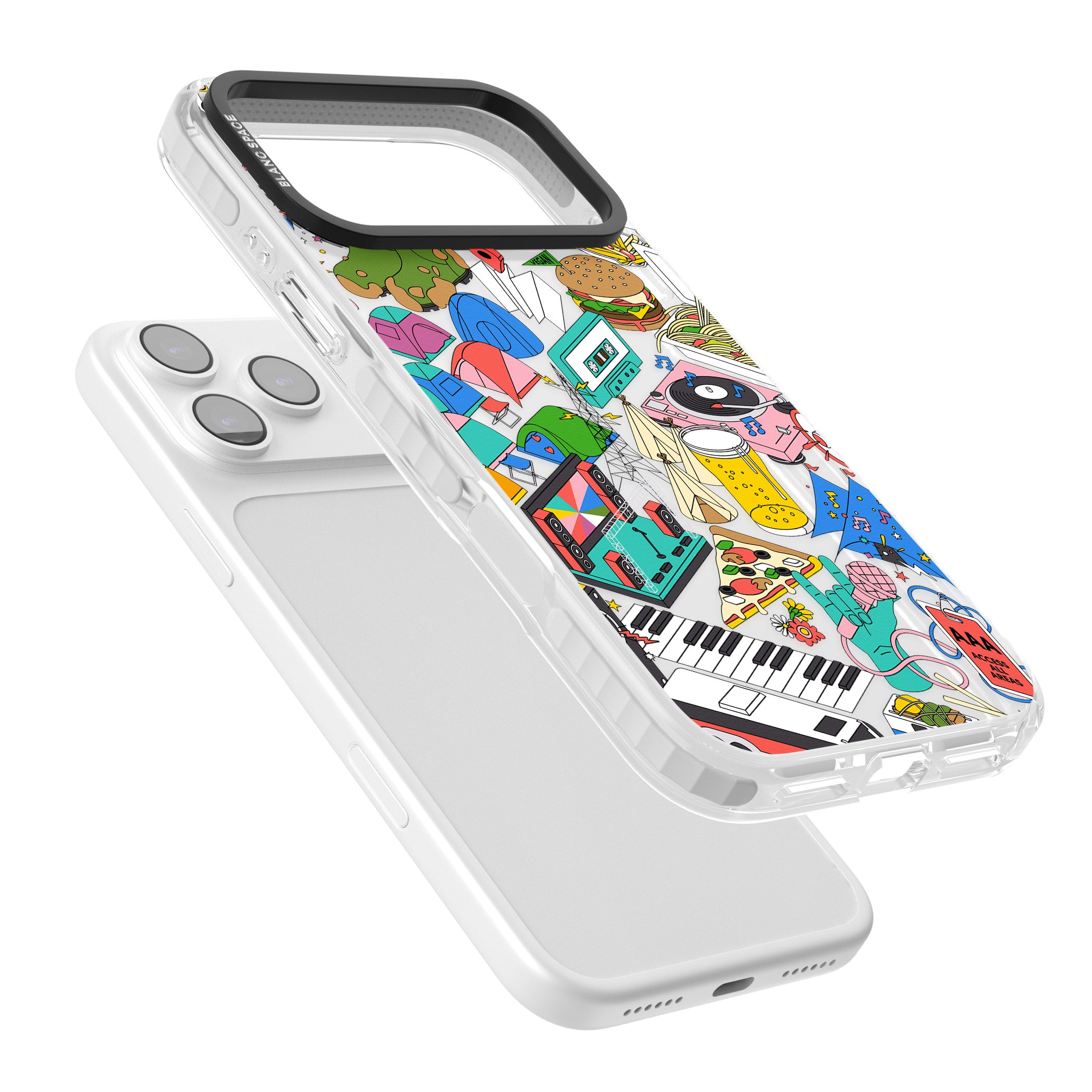 Festival Frenzy iPhone 17 Pro Impact Clear Phone Case Colours