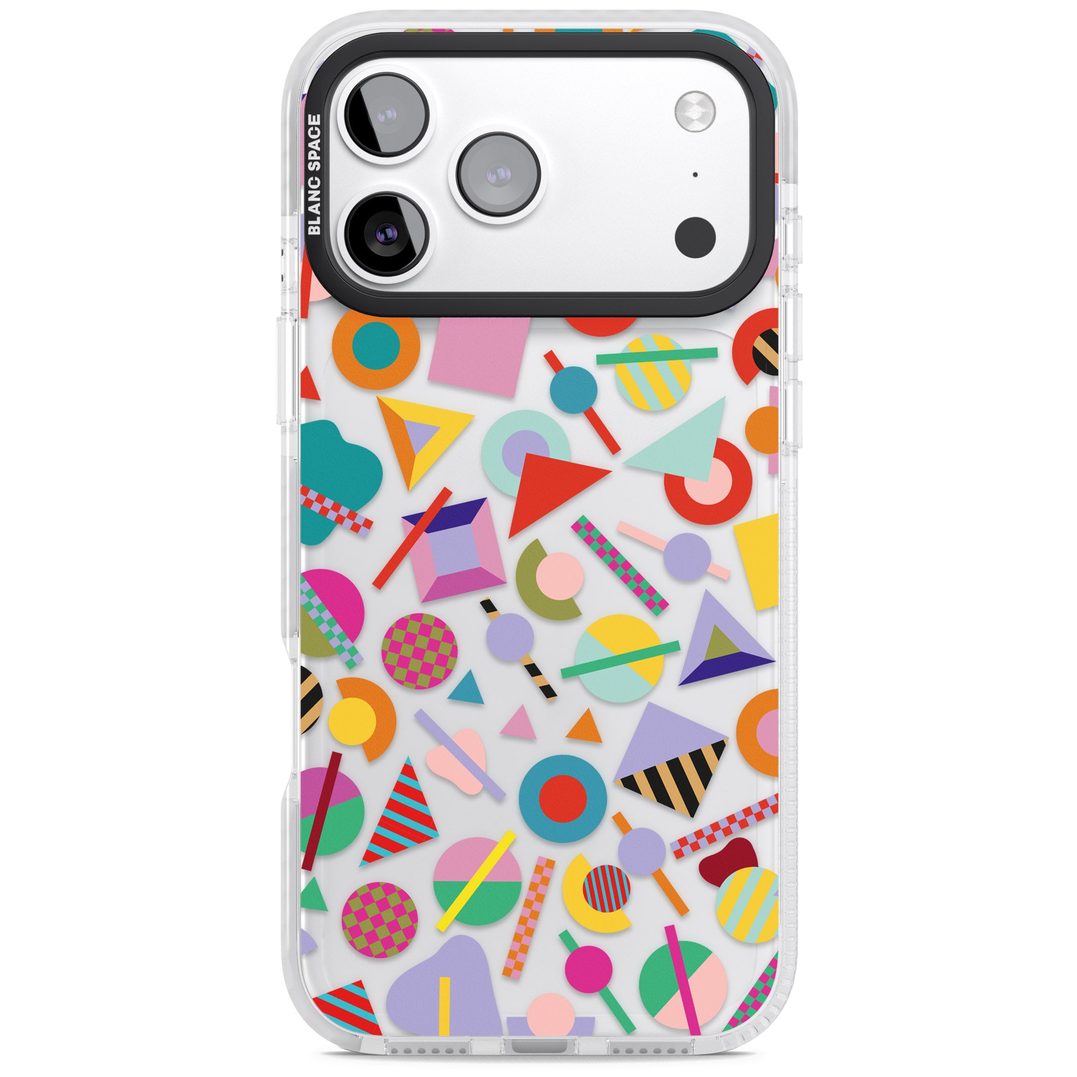 Retro Carnival Shapes iPhone 17 Pro Impact Clear Phone Case