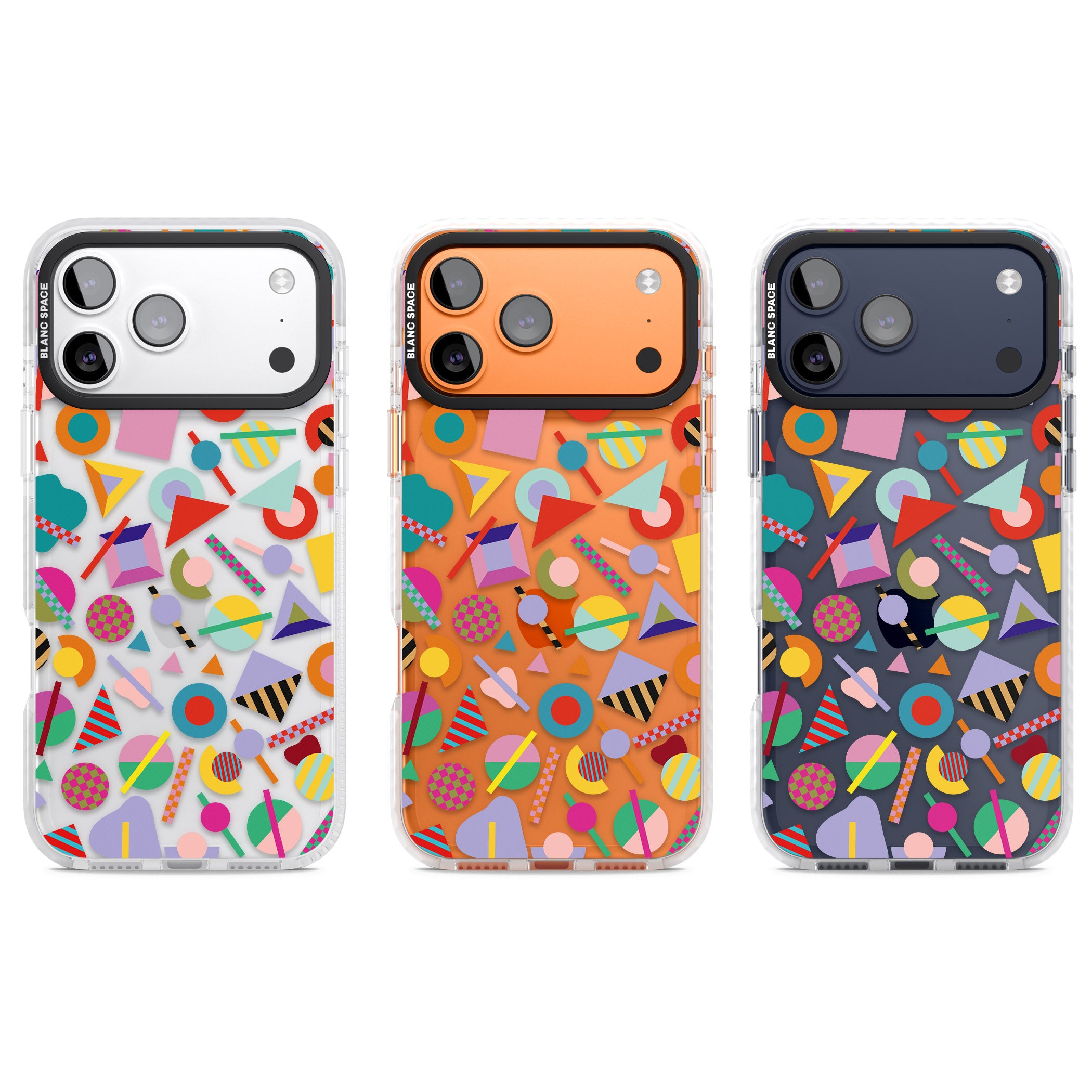 Retro Carnival Shapes iPhone 17 Pro Impact Clear Phone Case APT Impact Protection