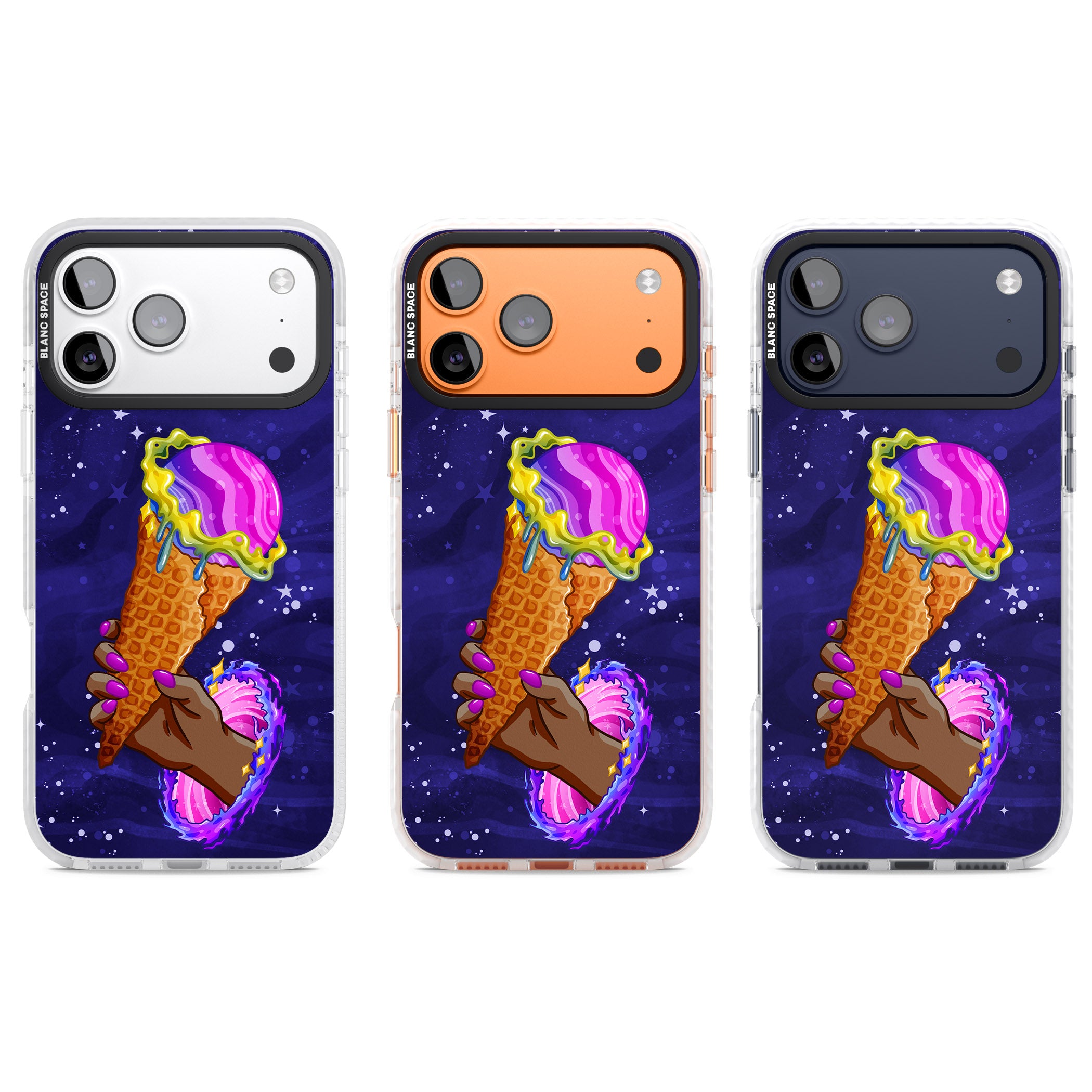 Interdimensional Ice Cream iPhone 17 Pro Impact Clear Phone Case APT Impact Protection
