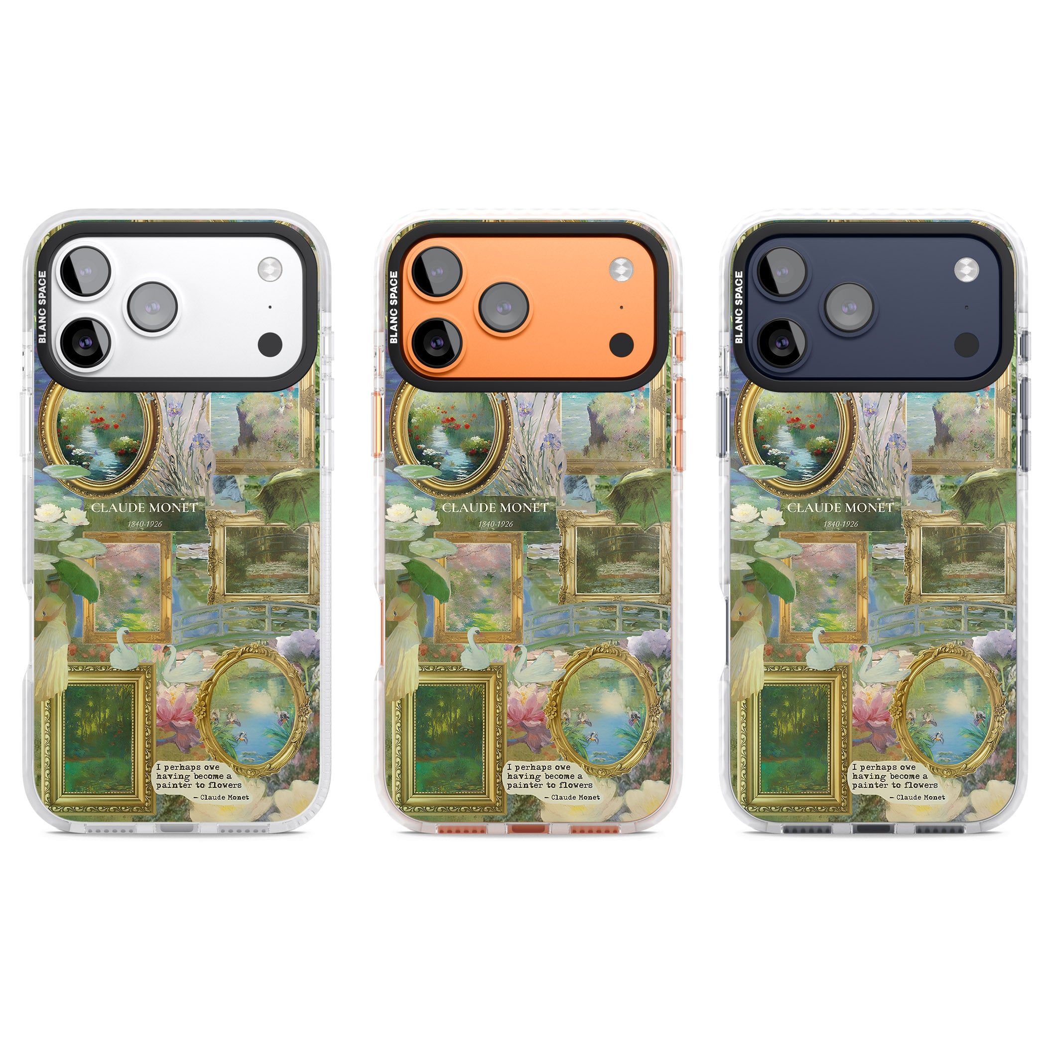 Vintage Floral Frames iPhone 17 Pro Impact Clear Phone Case APT Impact Protection