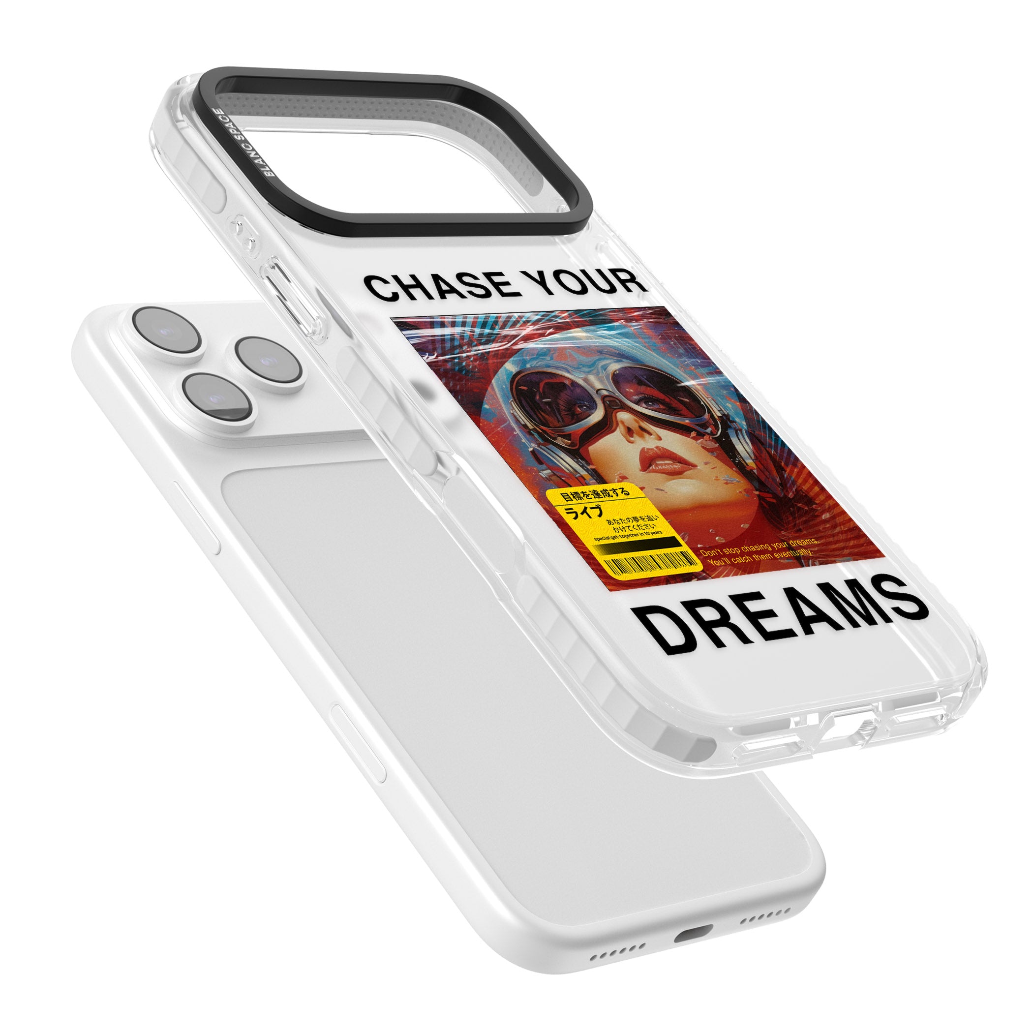 Chase Your Dreams iPhone 17 Pro Impact Clear Phone Case Colours