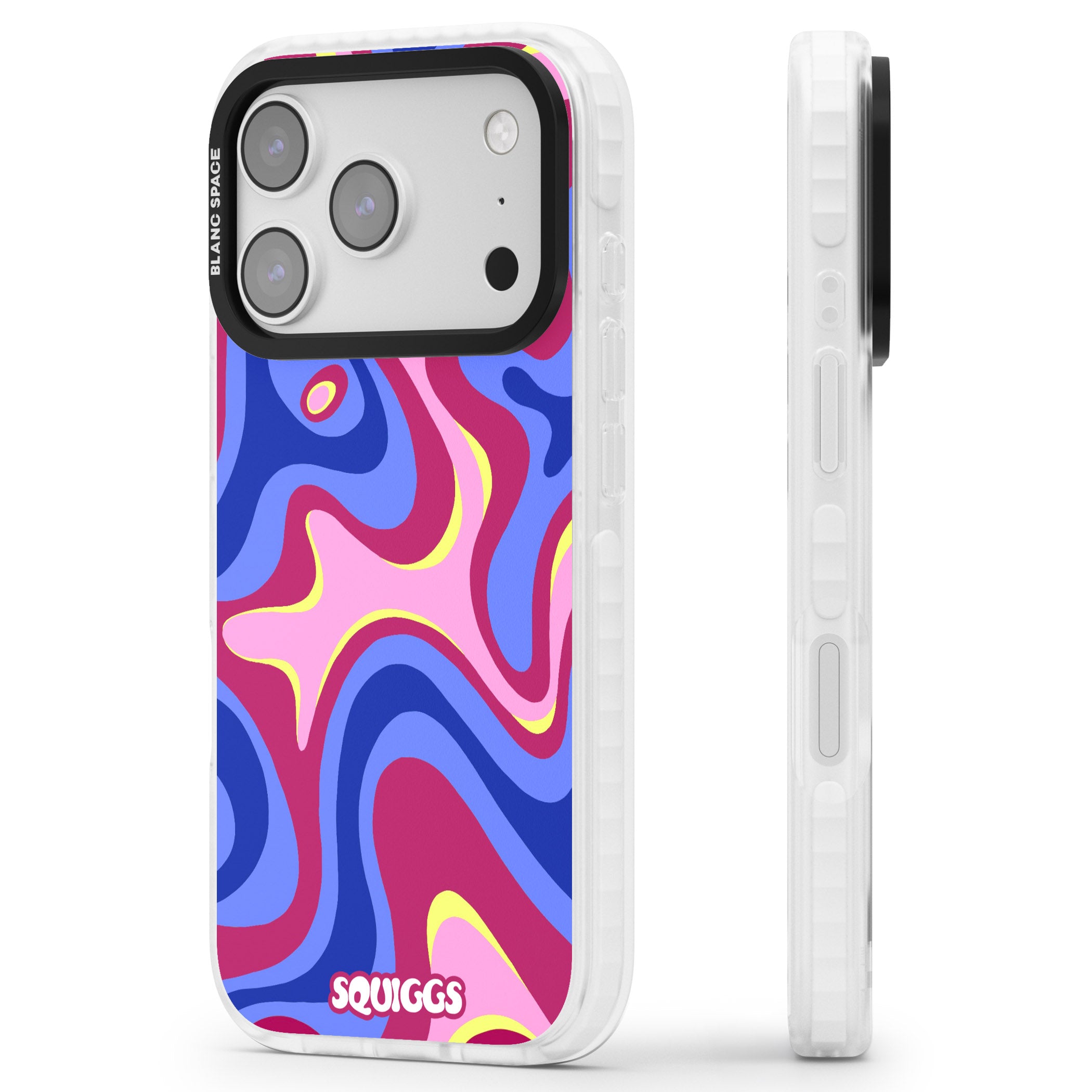 Blue Lava iPhone 17 Pro Impact Clear Phone Case Side Profile