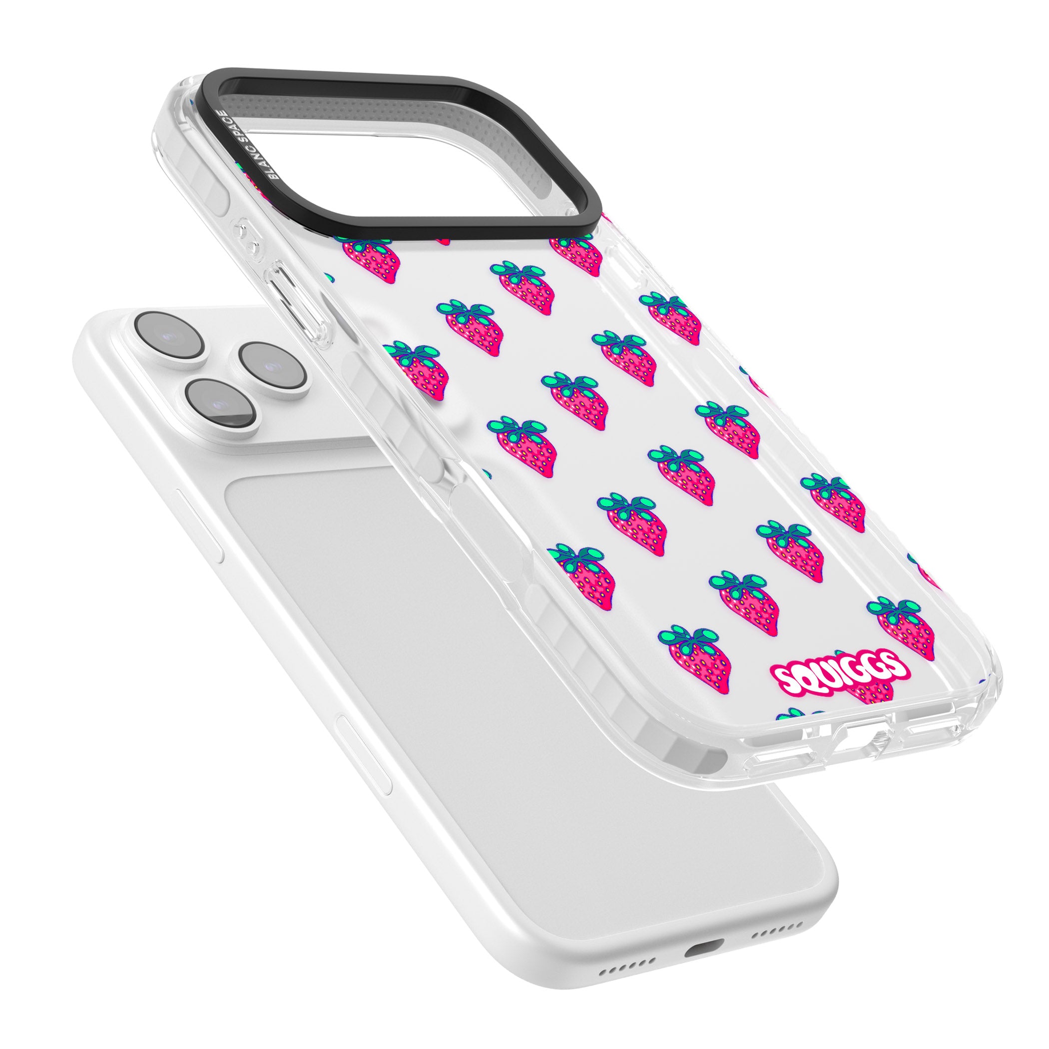 Strawberry Patch iPhone 17 Pro Impact Clear Phone Case Colours