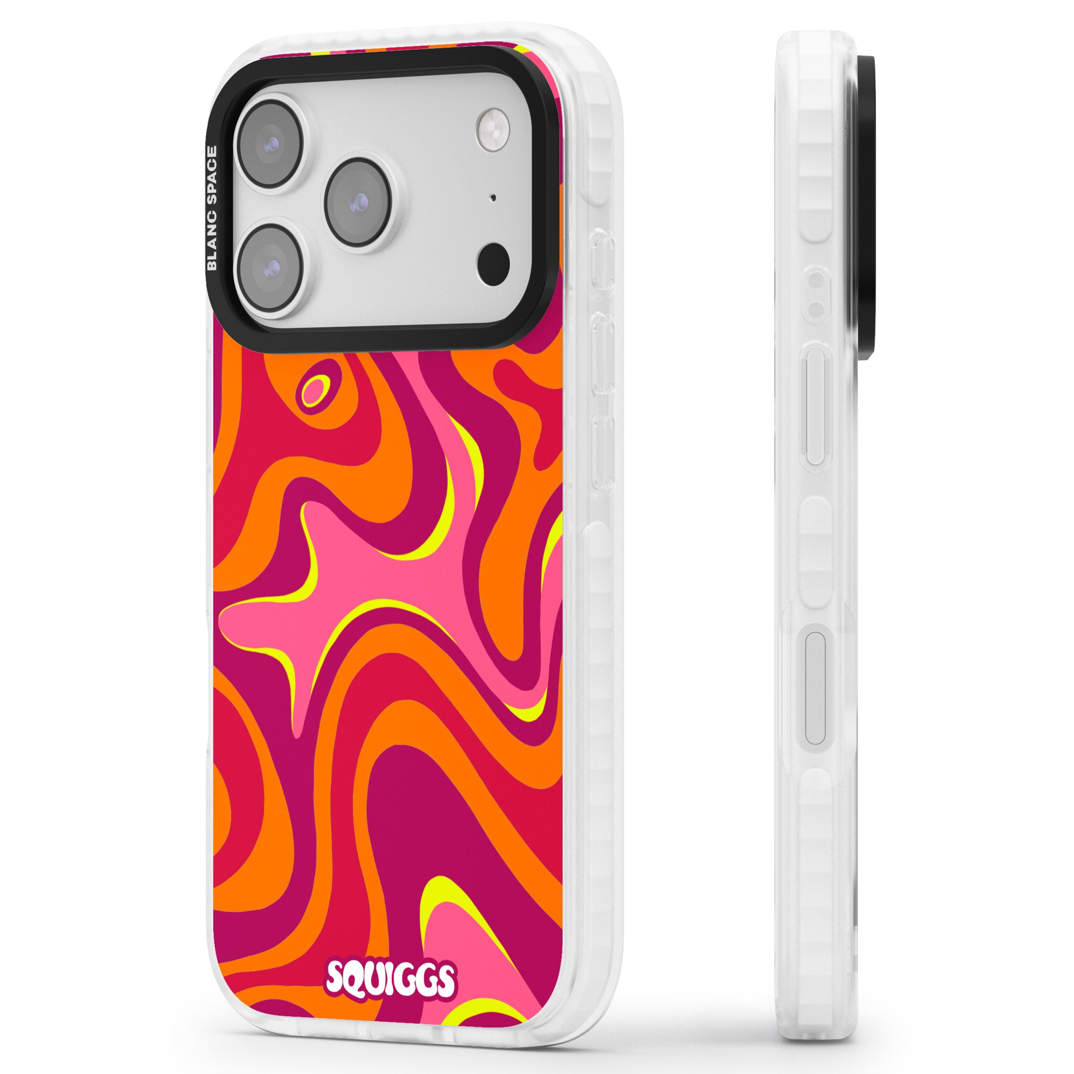 Hot Lava iPhone 17 Pro Impact Clear Phone Case Side Profile