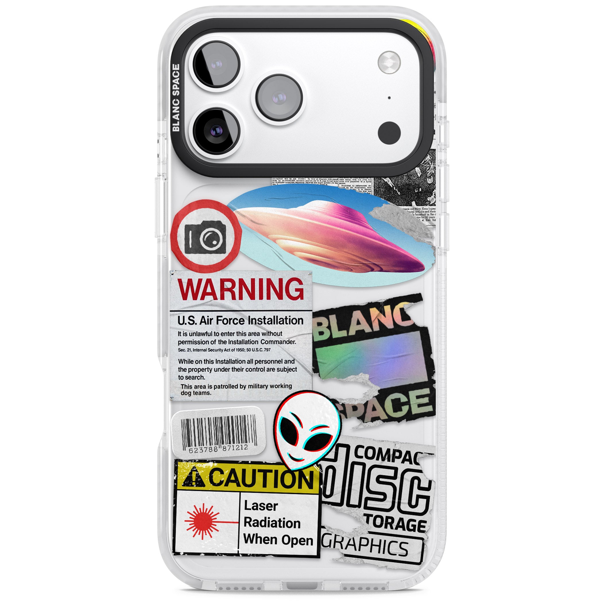 Cosmic Encounters iPhone 17 Pro Impact Clear Phone Case