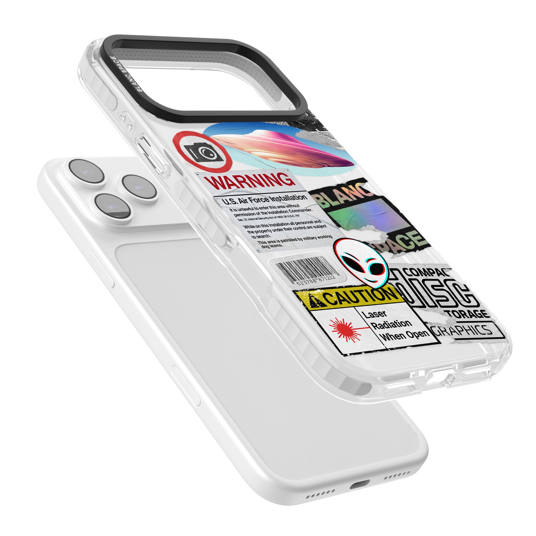 Cosmic Encounters iPhone 17 Pro Impact Clear Phone Case Colours