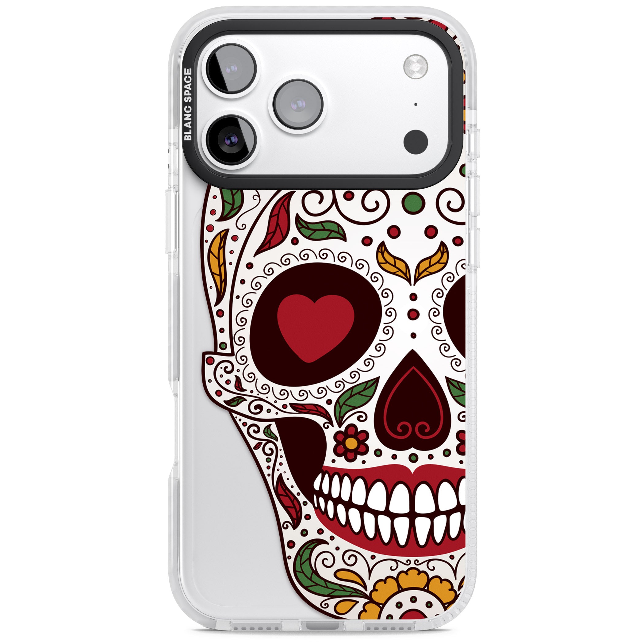 Autumn Sugar Skull iPhone 17 Pro Impact Clear Phone Case
