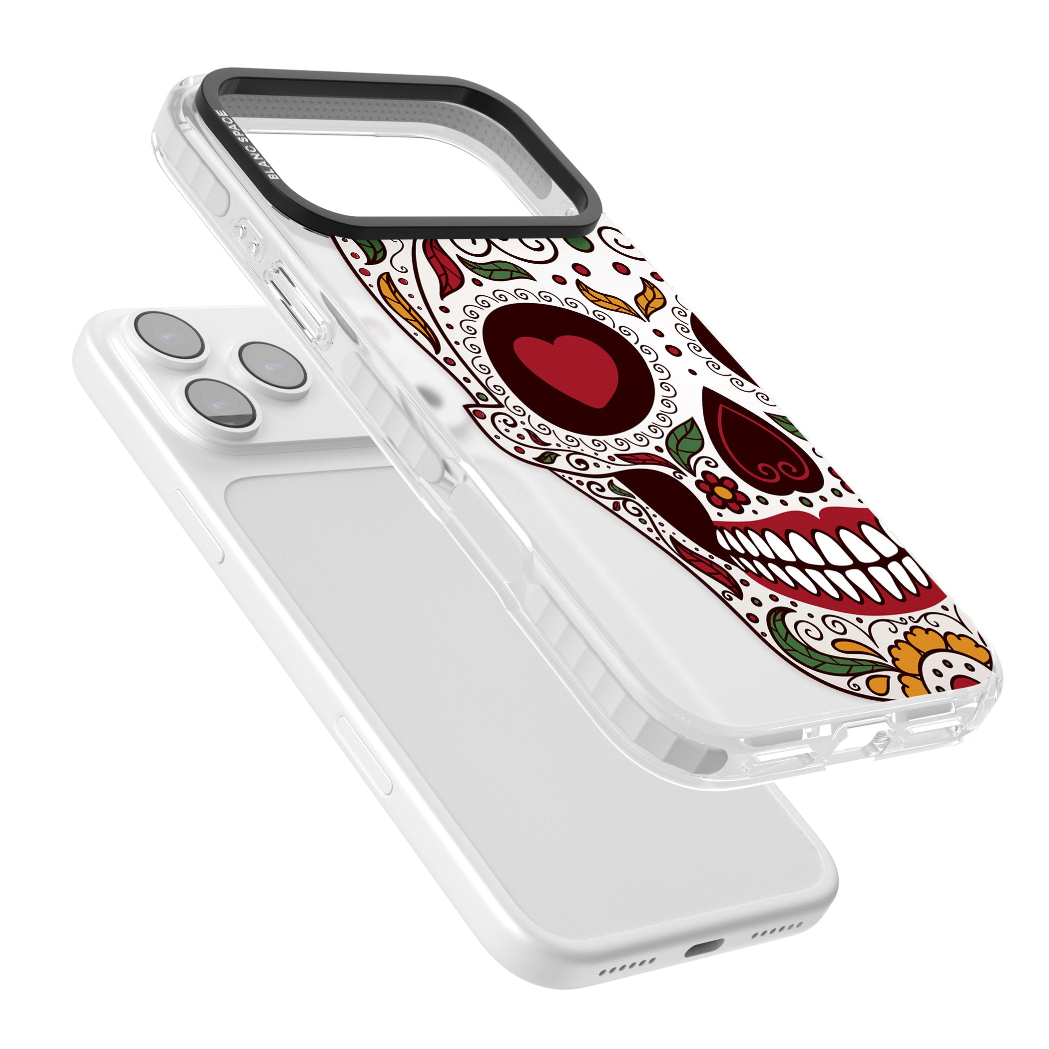 Autumn Sugar Skull iPhone 17 Pro Impact Clear Phone Case Colours