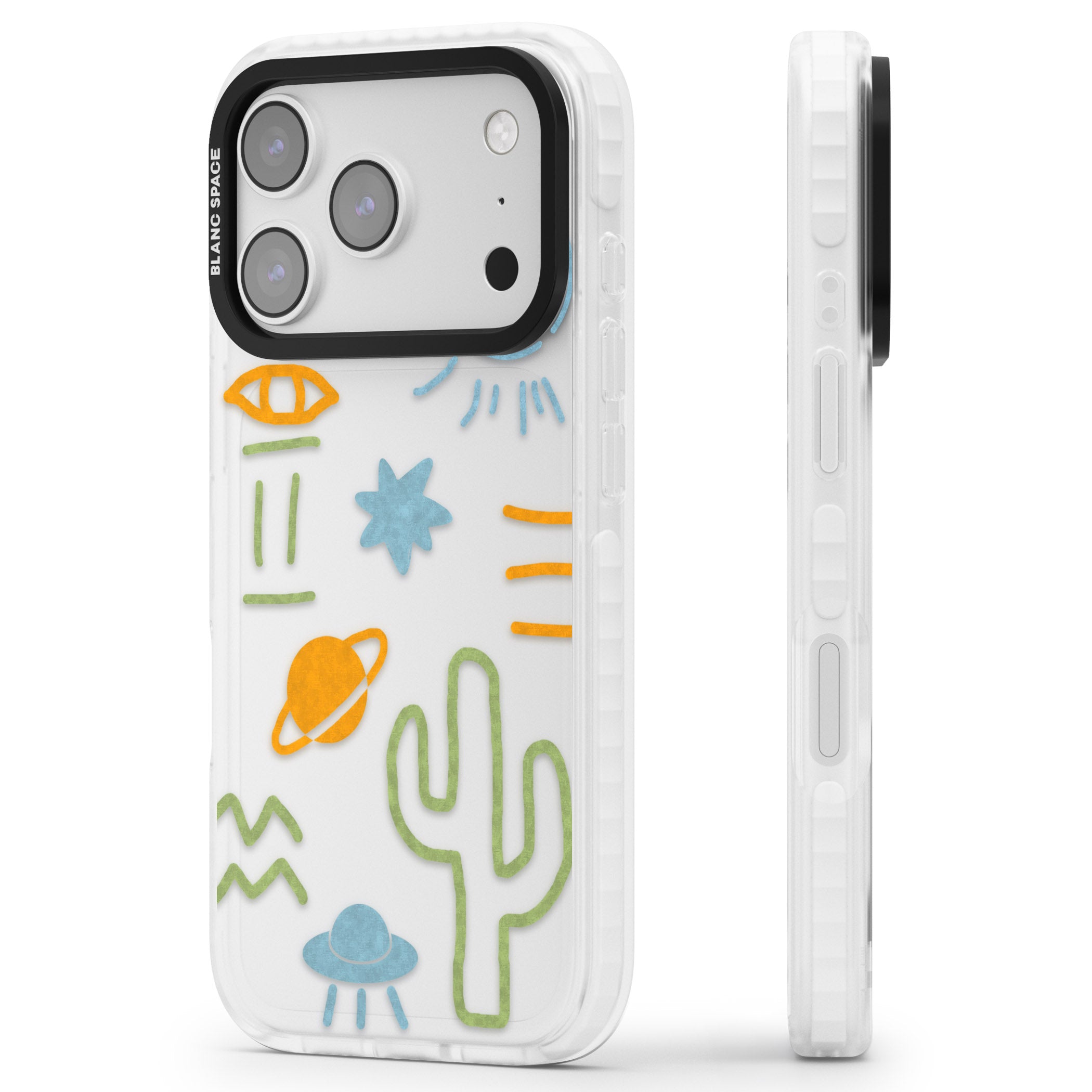 Summer Heat iPhone 17 Pro Max Impact Clear Phone Case Side Profile