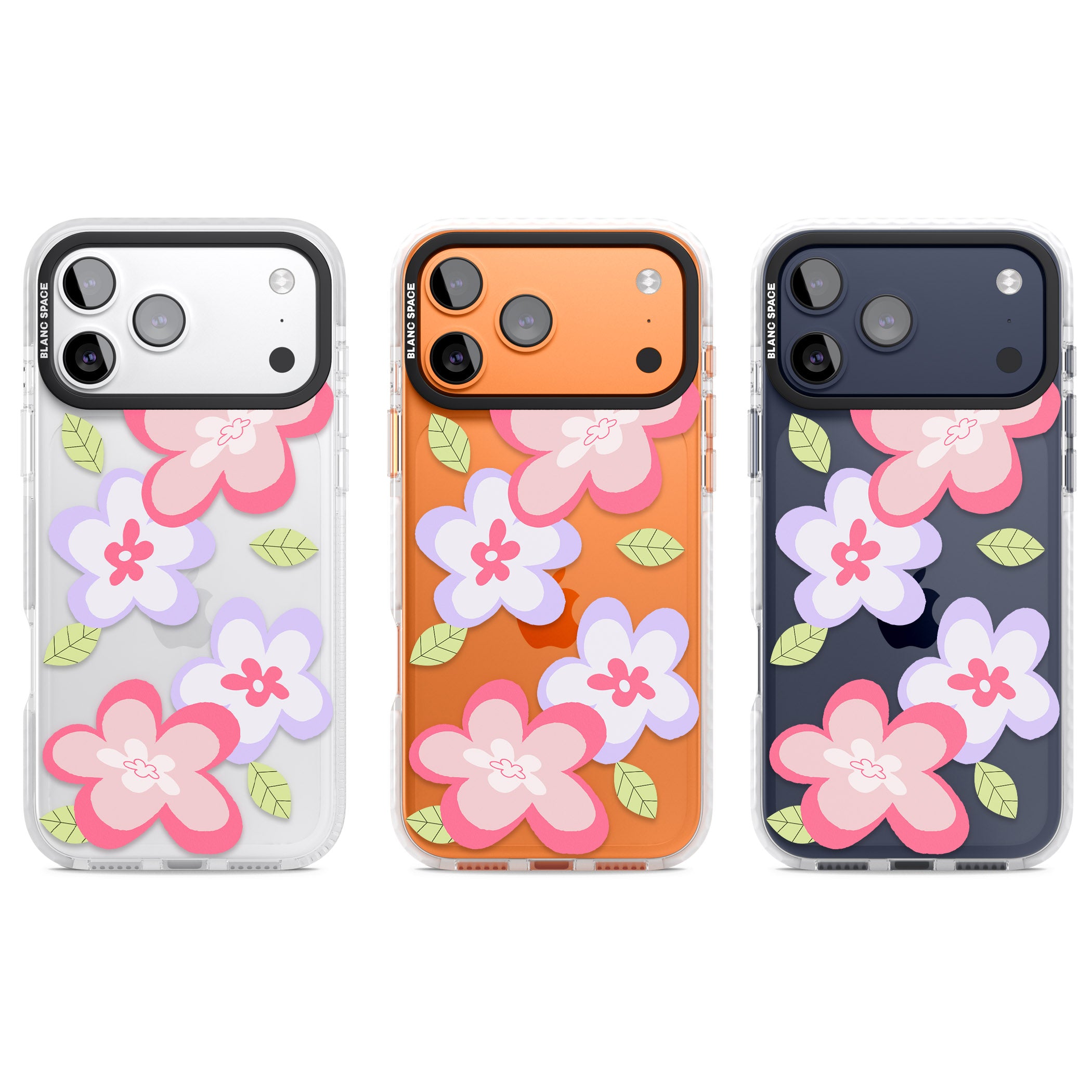 Funky Flowers iPhone 17 Pro Impact Clear Phone Case APT Impact Protection