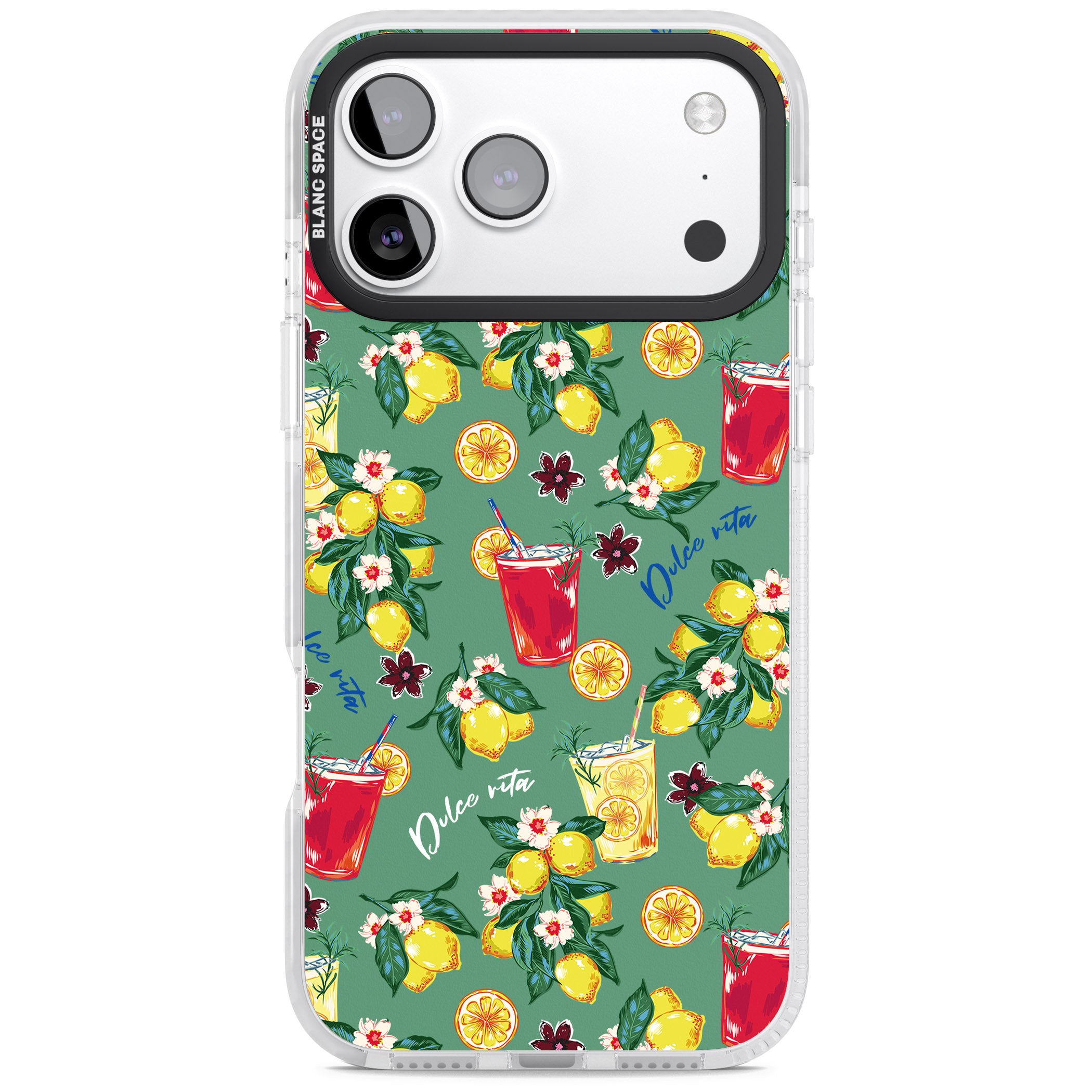 Lemon Cocktails iPhone 17 Pro Impact Clear Phone Case