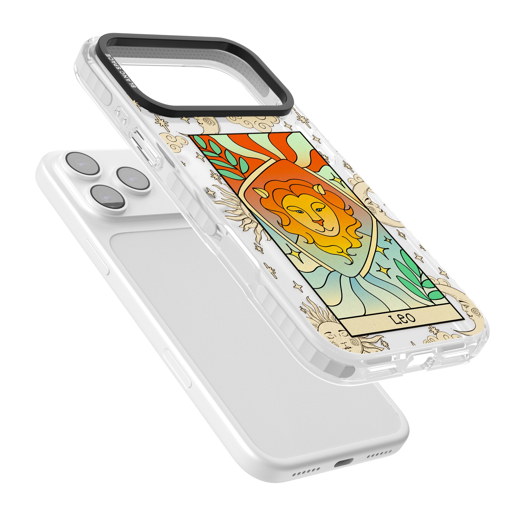 Celestial Zodiac Leo iPhone 17 Pro Impact Clear Phone Case Colours