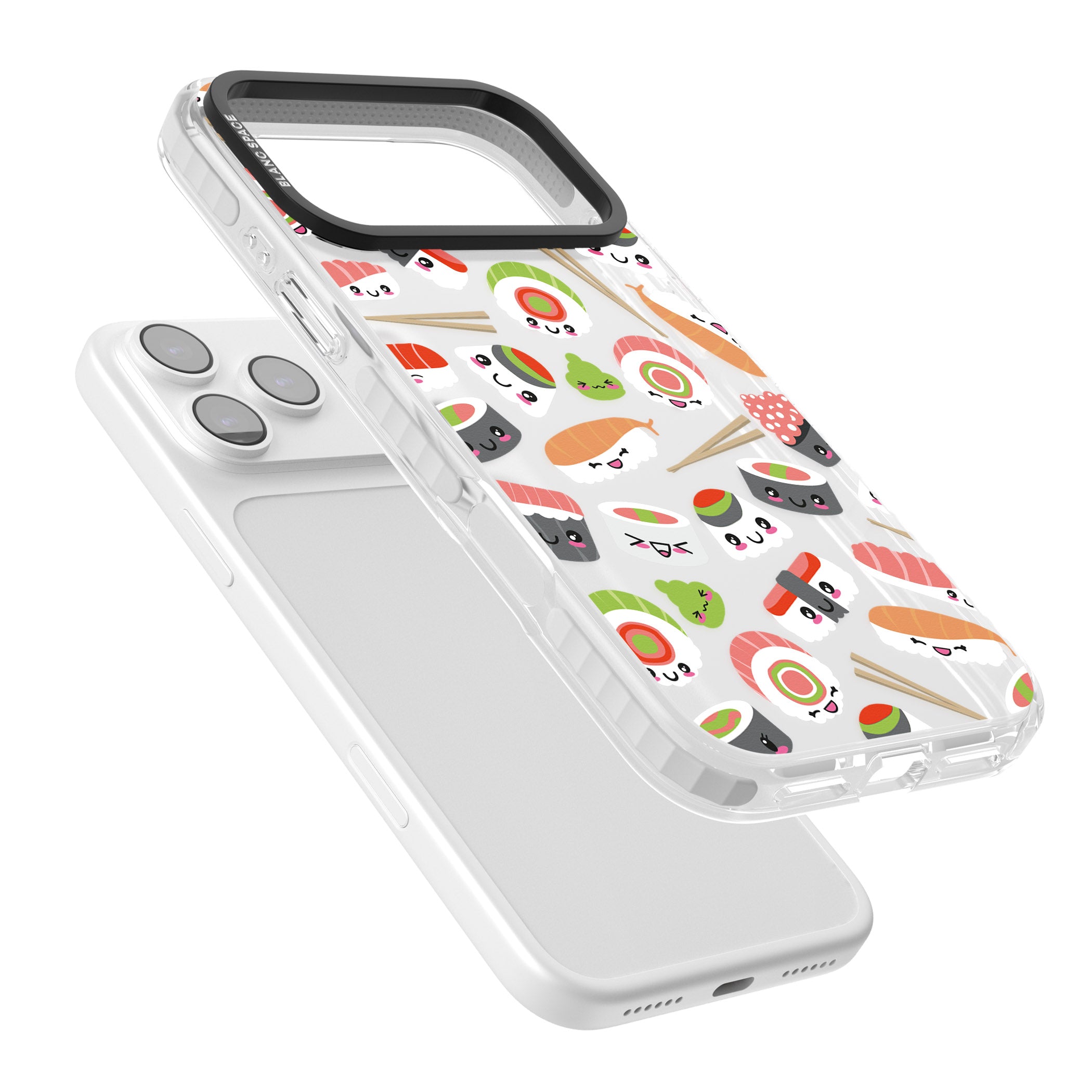 Kawaii Sushi Party iPhone 17 Pro Impact Clear Phone Case Colours