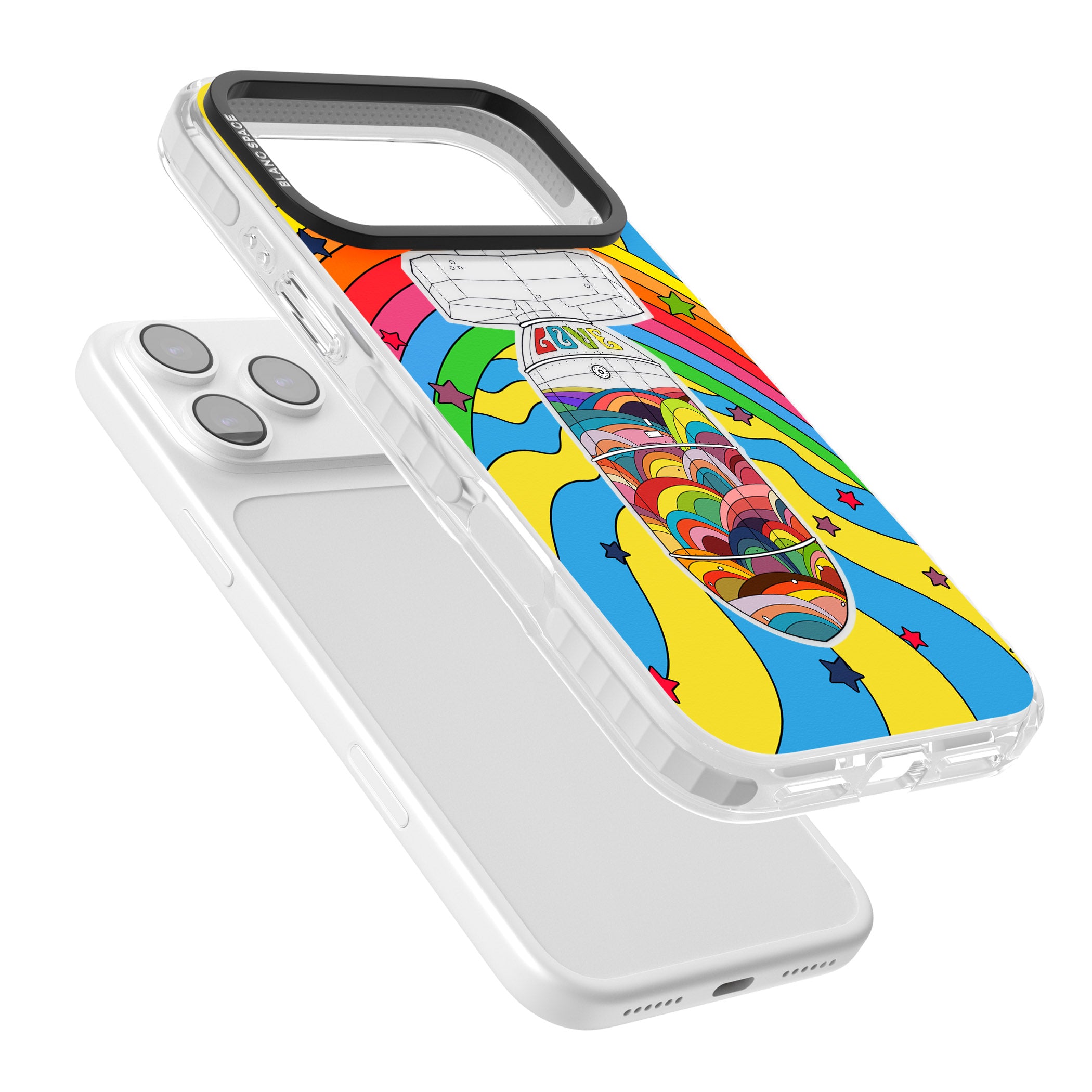 Love Bomb iPhone 17 Pro Impact Clear Phone Case Colours