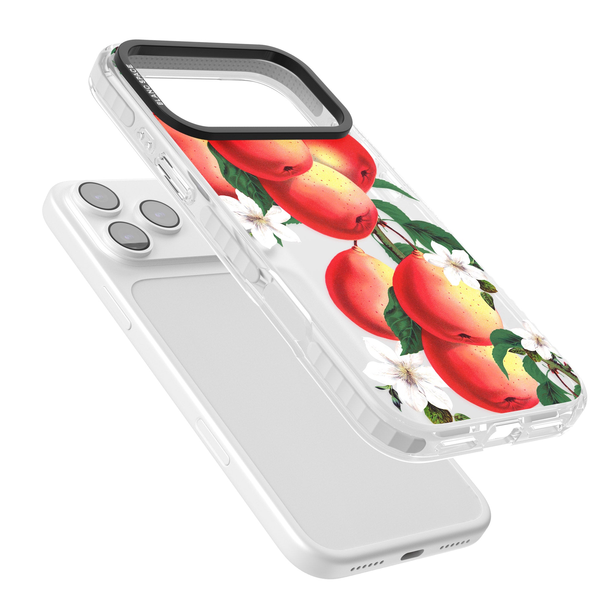 Vintage Painted Peaches iPhone 17 Pro Impact Clear Phone Case Colours