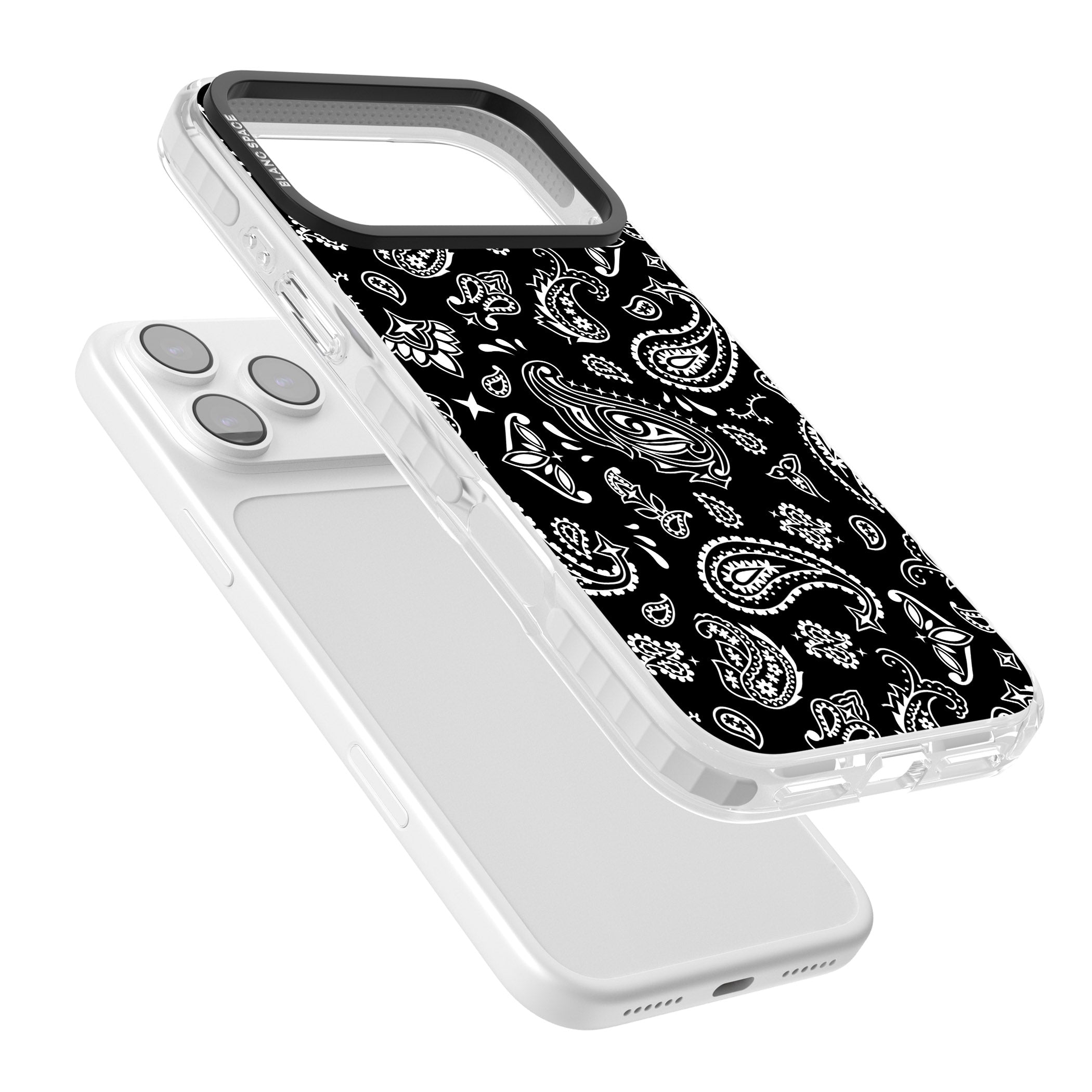 Black Bandana iPhone 17 Pro Impact Clear Phone Case Colours