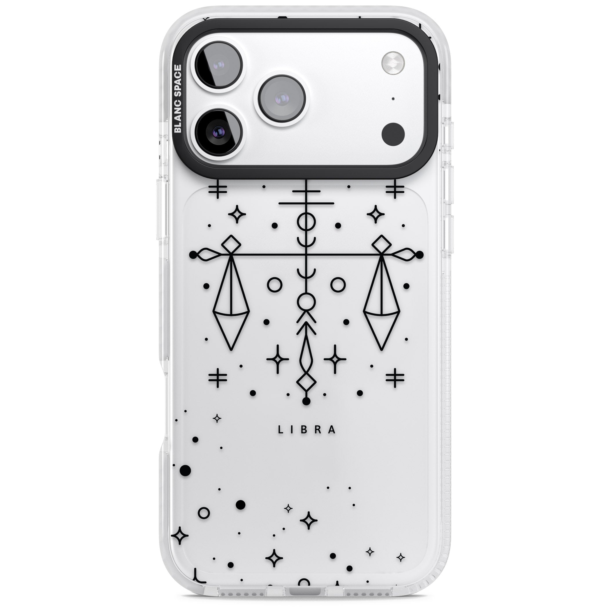 Libra Abstract Zodiac iPhone 17 Pro Impact Clear Phone Case