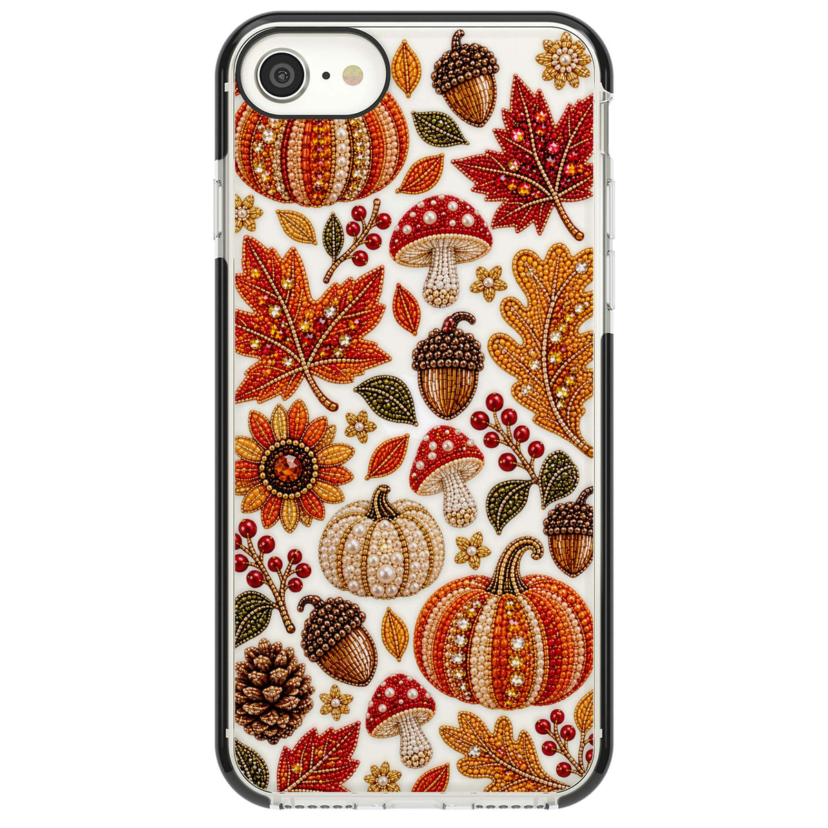 Beaded Autumn iPhone case | Black Impact case for iPhone SE