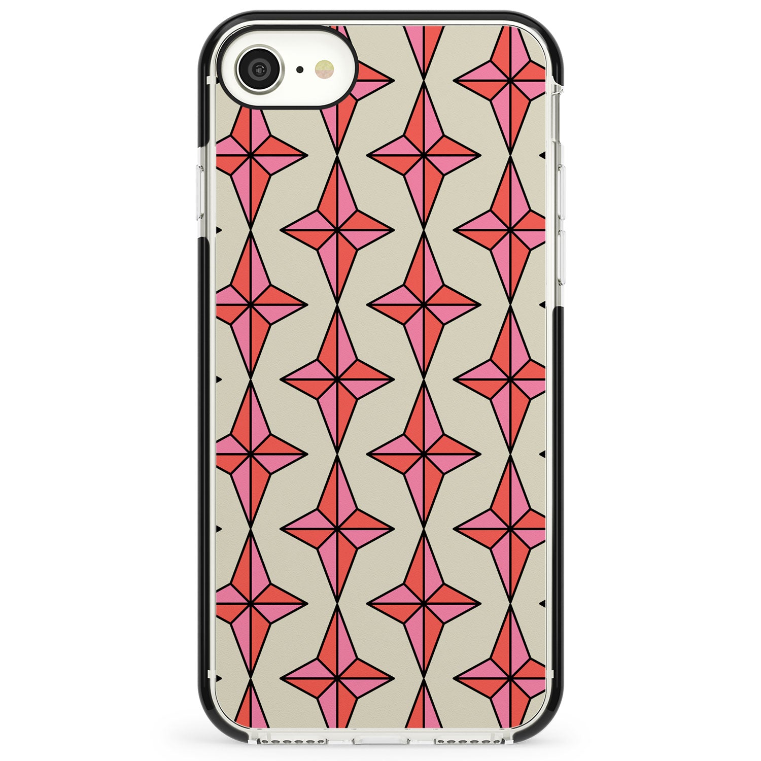 Rose Stars Pattern Impact Phone Case for iPhone SE