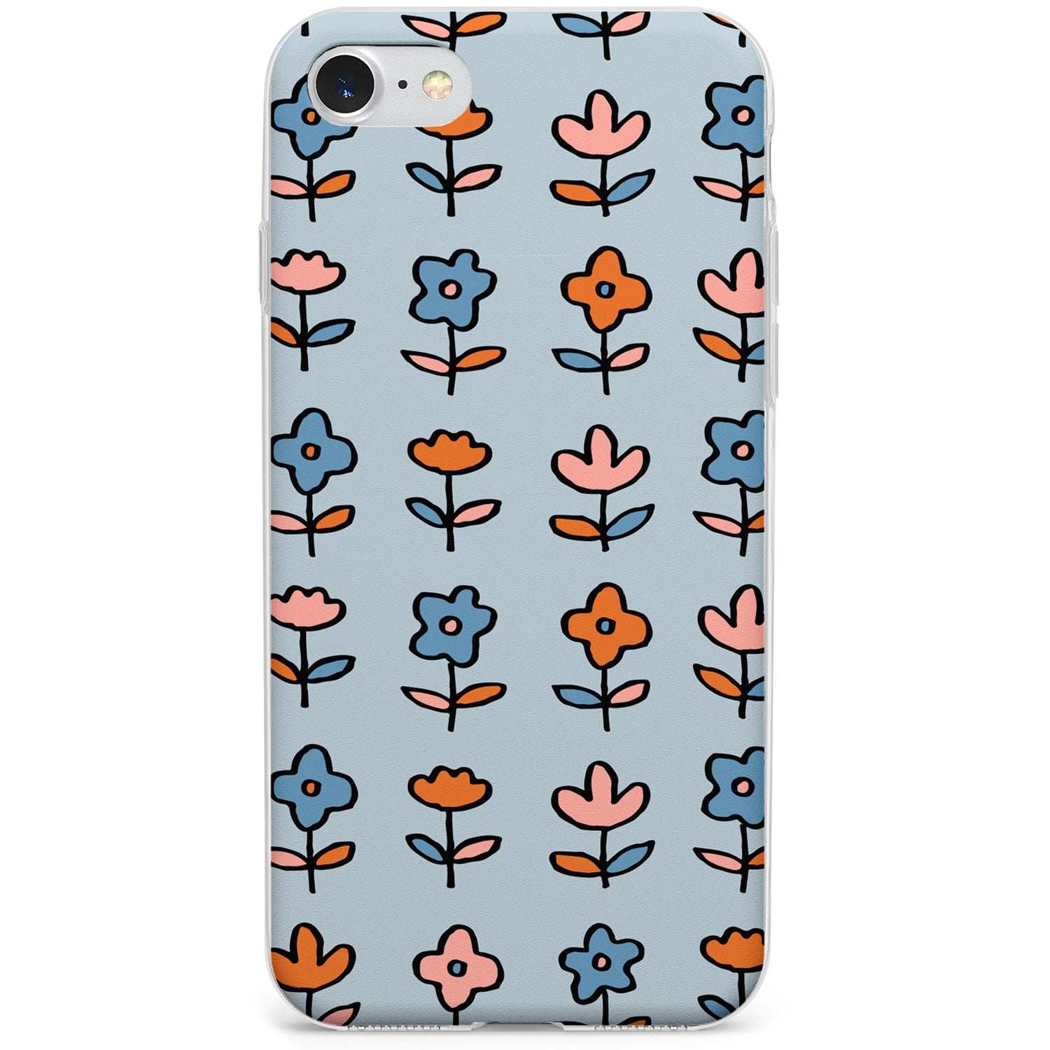 Vinage Floral Array Phone Case for iPhone SE 2020, iPhone SE 2022
