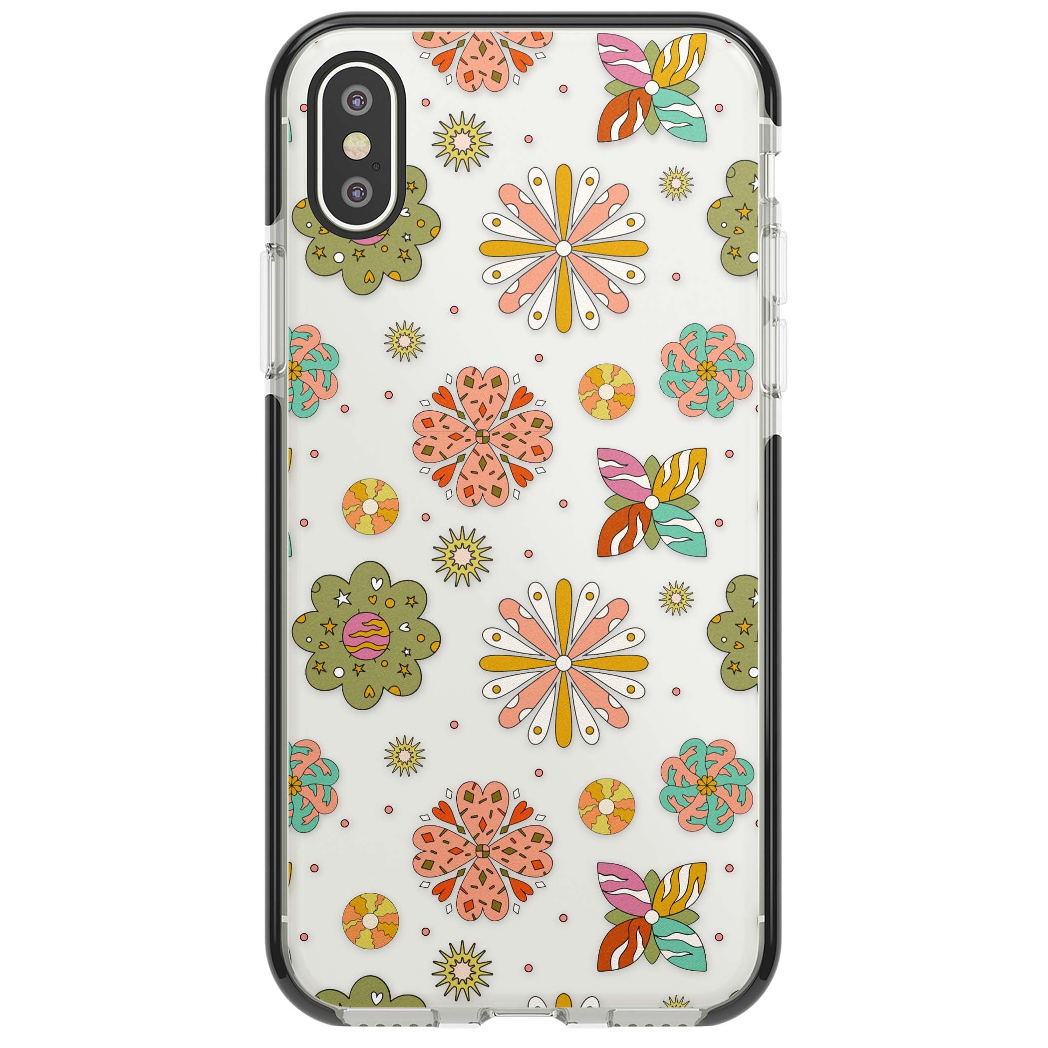 Elevate Your Phone'S Style With This Boho Celestial Sun & Eye Phone Case, Featuring A Mystical Blend Of Suns, All-Seeing Eyes, Butterflies, Stars, And