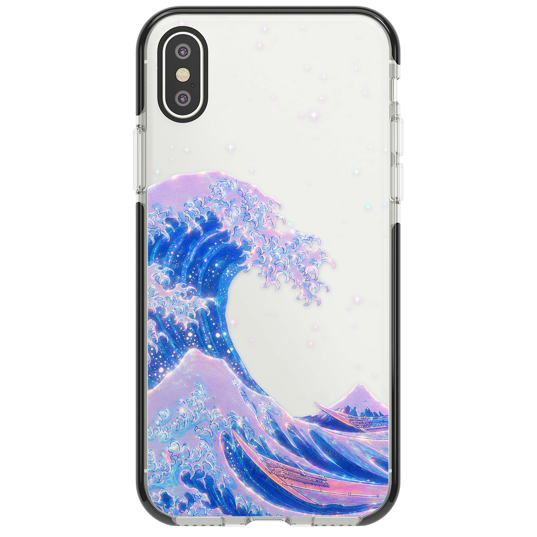The Great Wave In Opal japanese iPhone case | Black Impact case for iPhone X, iPhone XS Max, iPhone XR