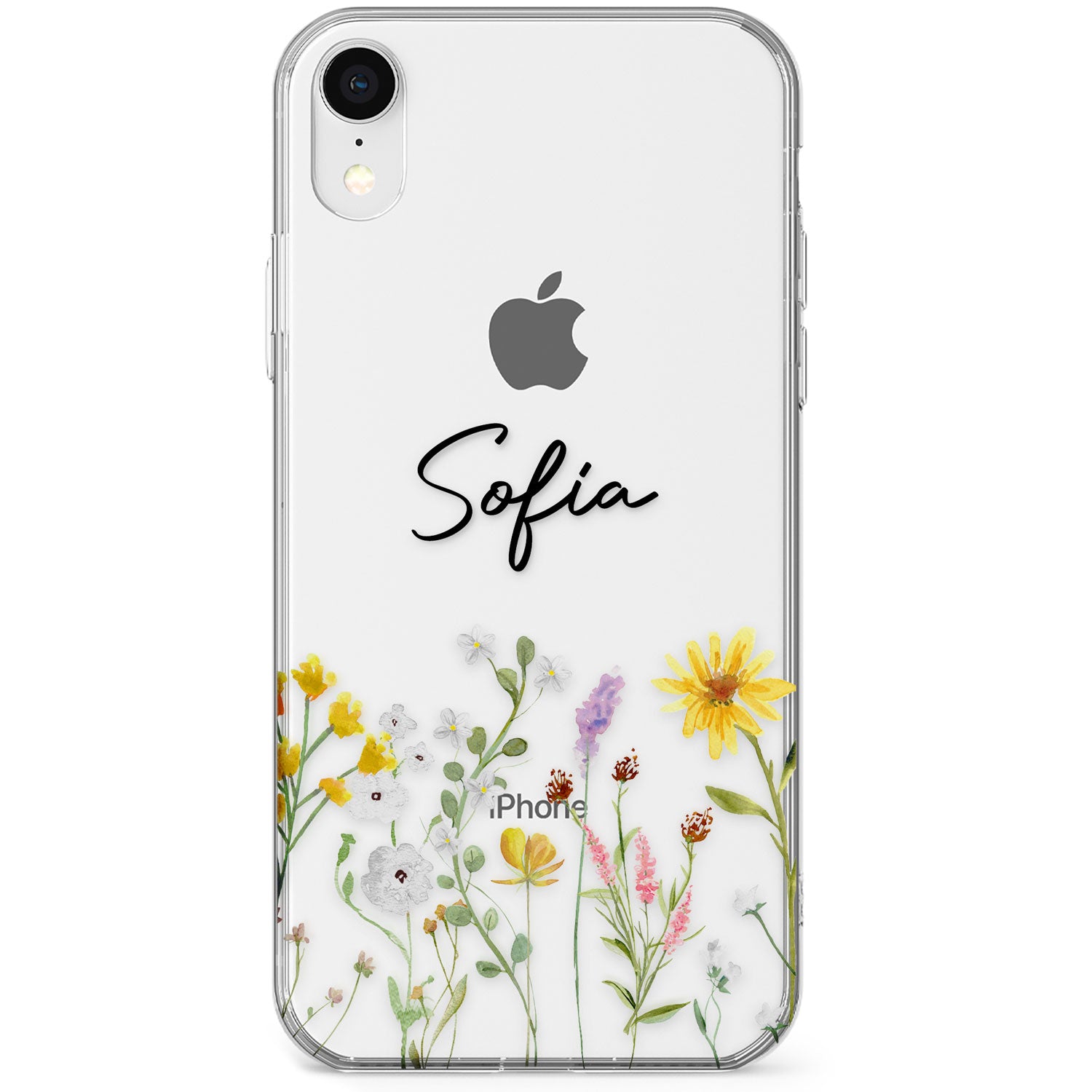 Personalised April Wildfowers Phone Case for iPhone X, XS Max, XR