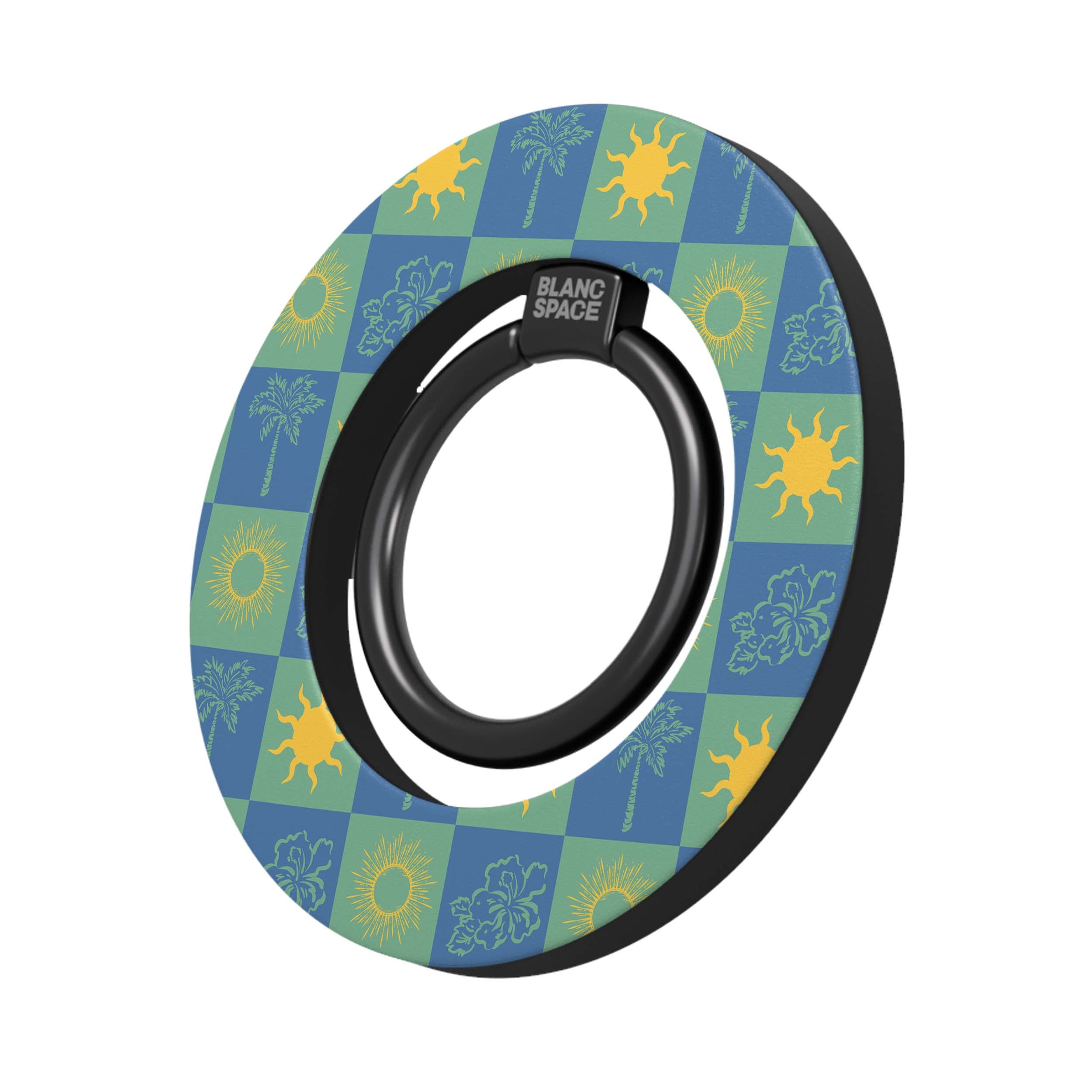 Coastal Italian Check Pattern Magsafe Grip Magsafe Grip Black