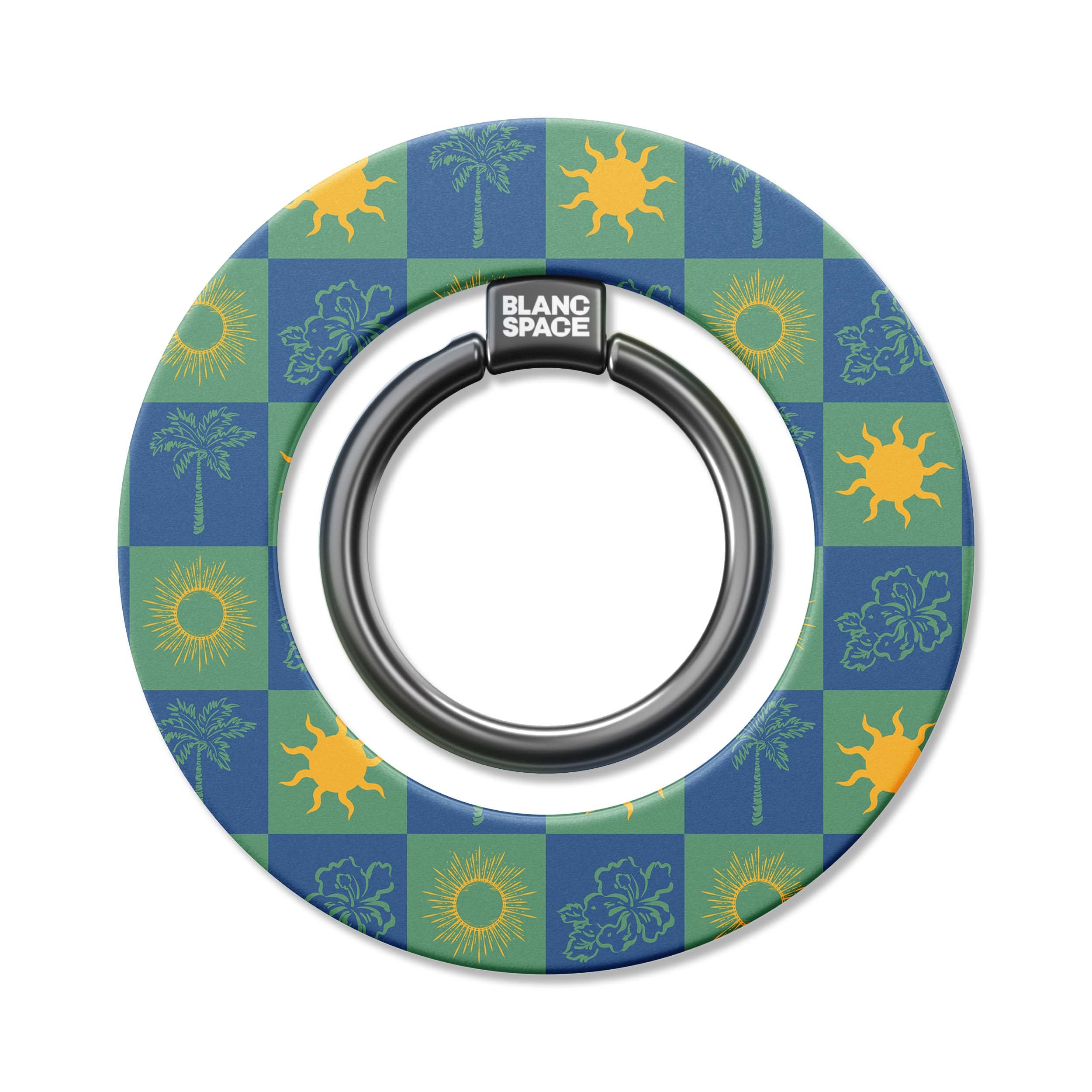 Coastal Italian Check Pattern Magsafe Grip Magsafe Grip Black