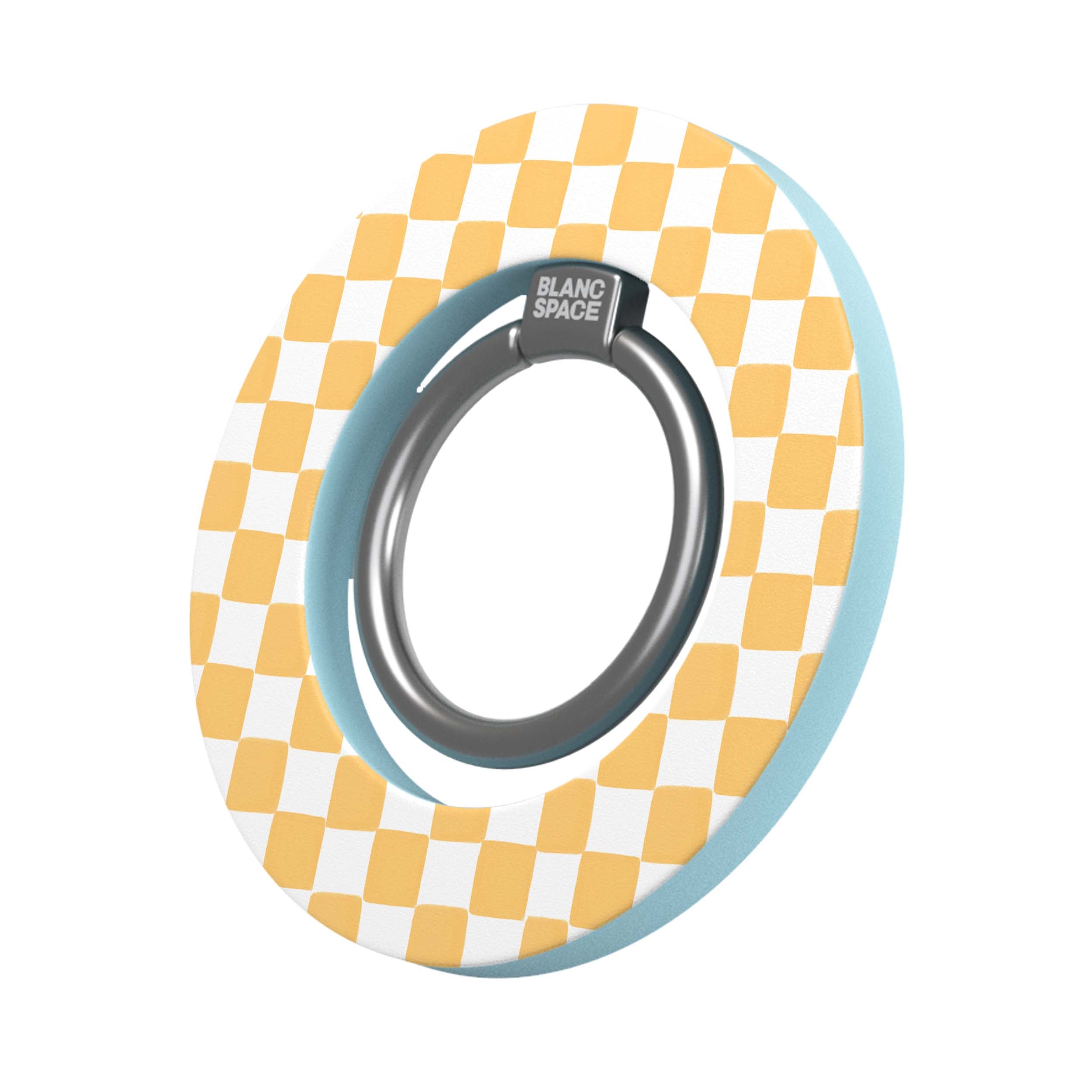 Coastal Italian Check Pattern Magsafe Grip Magsafe Grip Blue