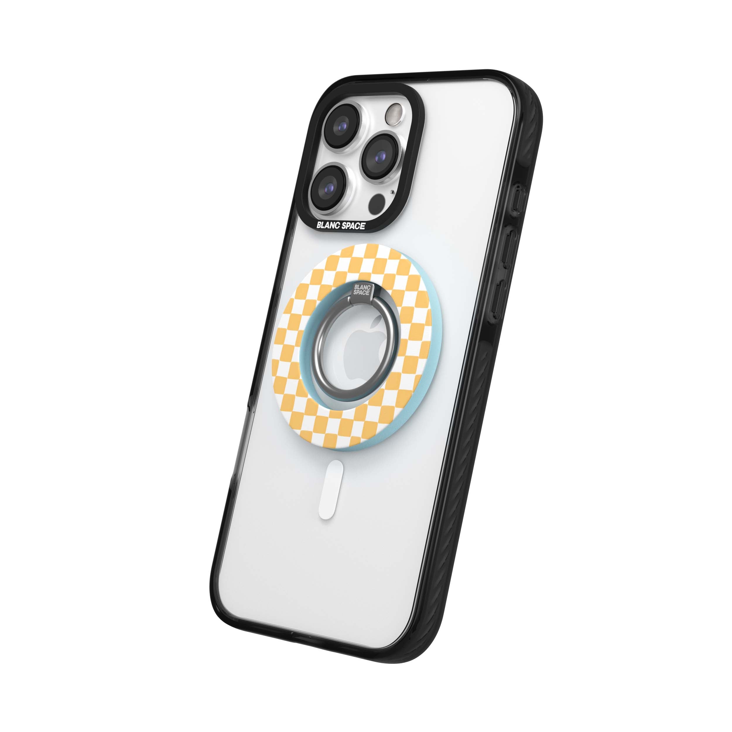 Coastal Italian Check Pattern Magsafe Grip Magsafe Grip Blue
