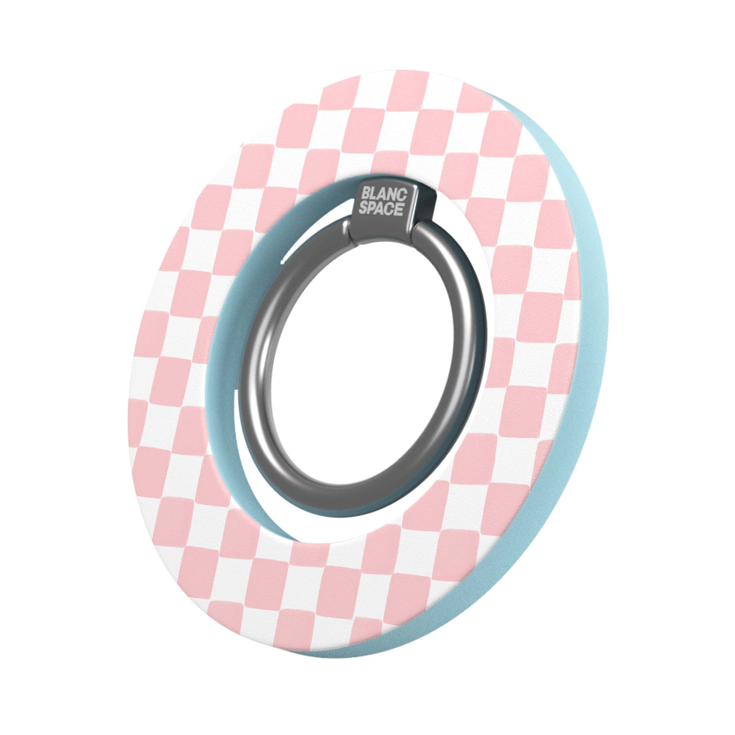 Coastal Italian Check Pattern Magsafe Grip Magsafe Grip Blue