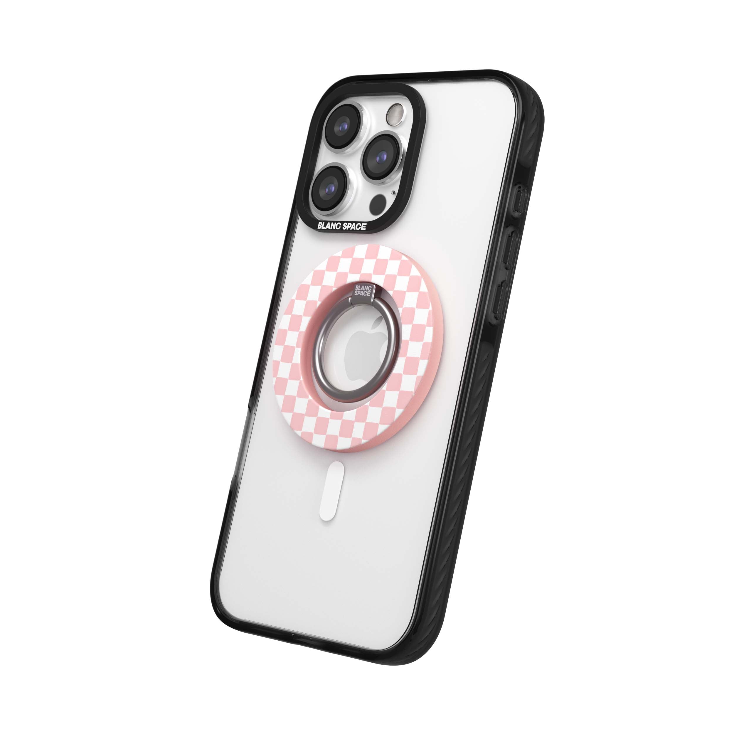 Coastal Italian Check Pattern Magsafe Grip Magsafe Grip Pink