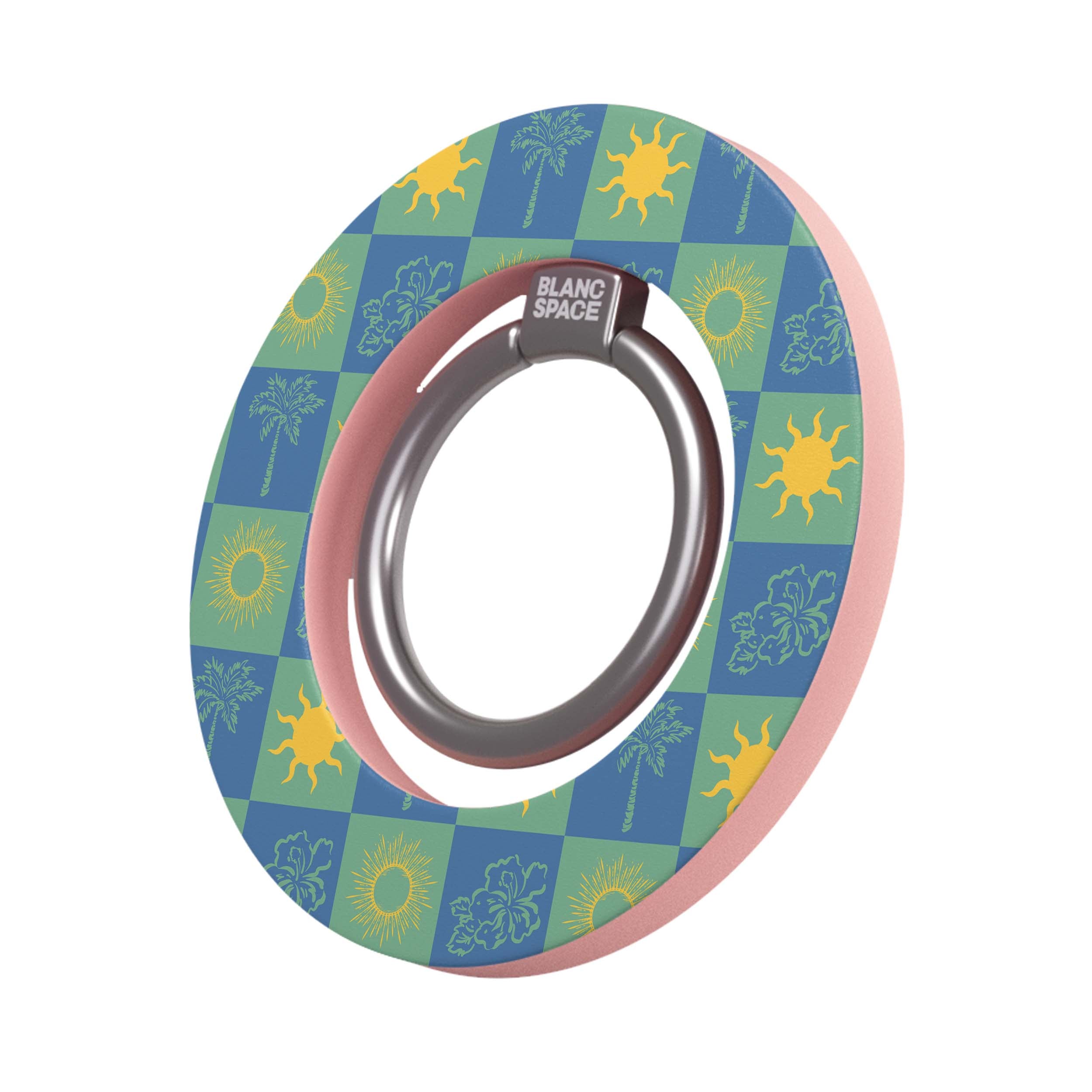Coastal Italian Check Pattern Magsafe Grip Magsafe Grip Pink