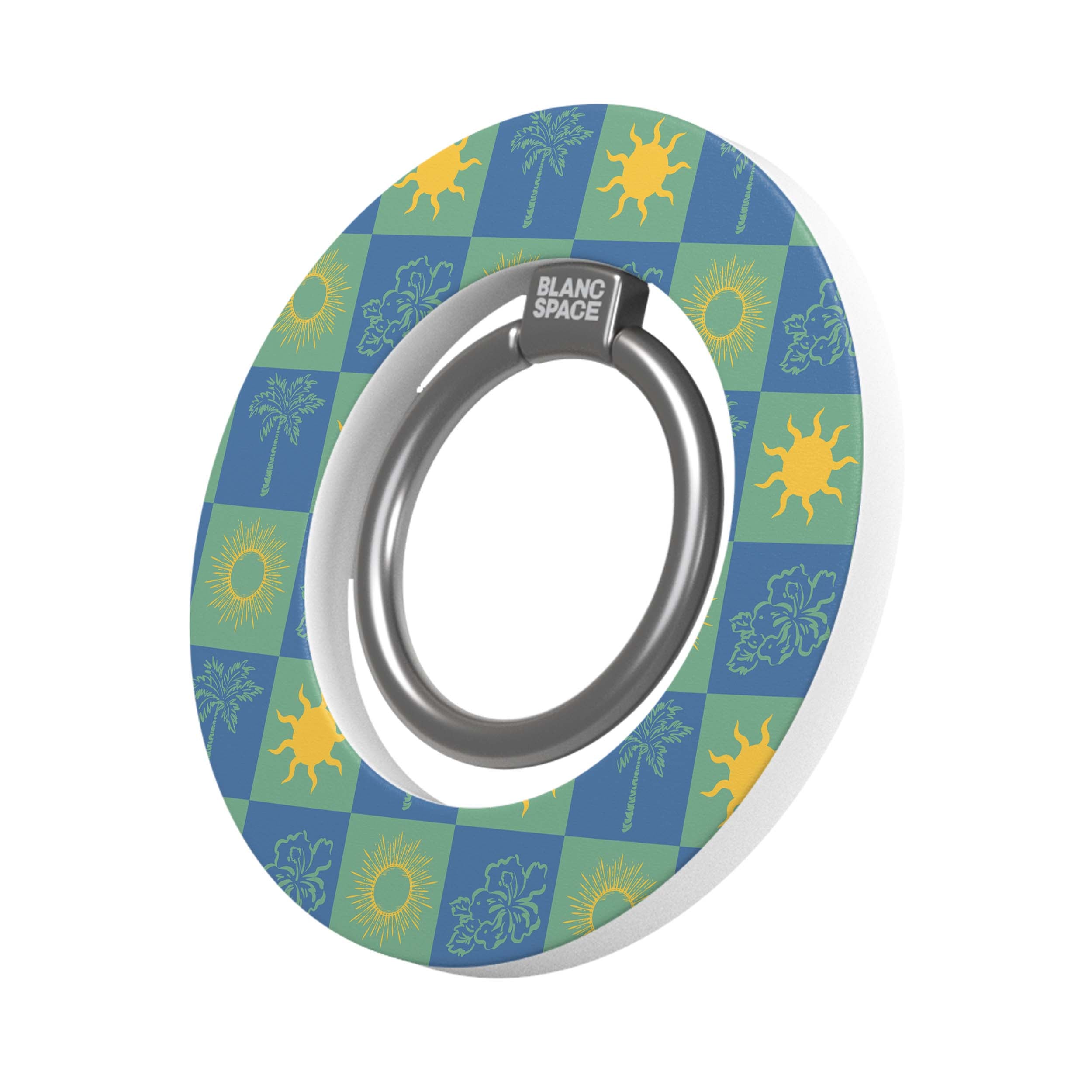 Coastal Italian Check Pattern Magsafe Grip Magsafe Grip White
