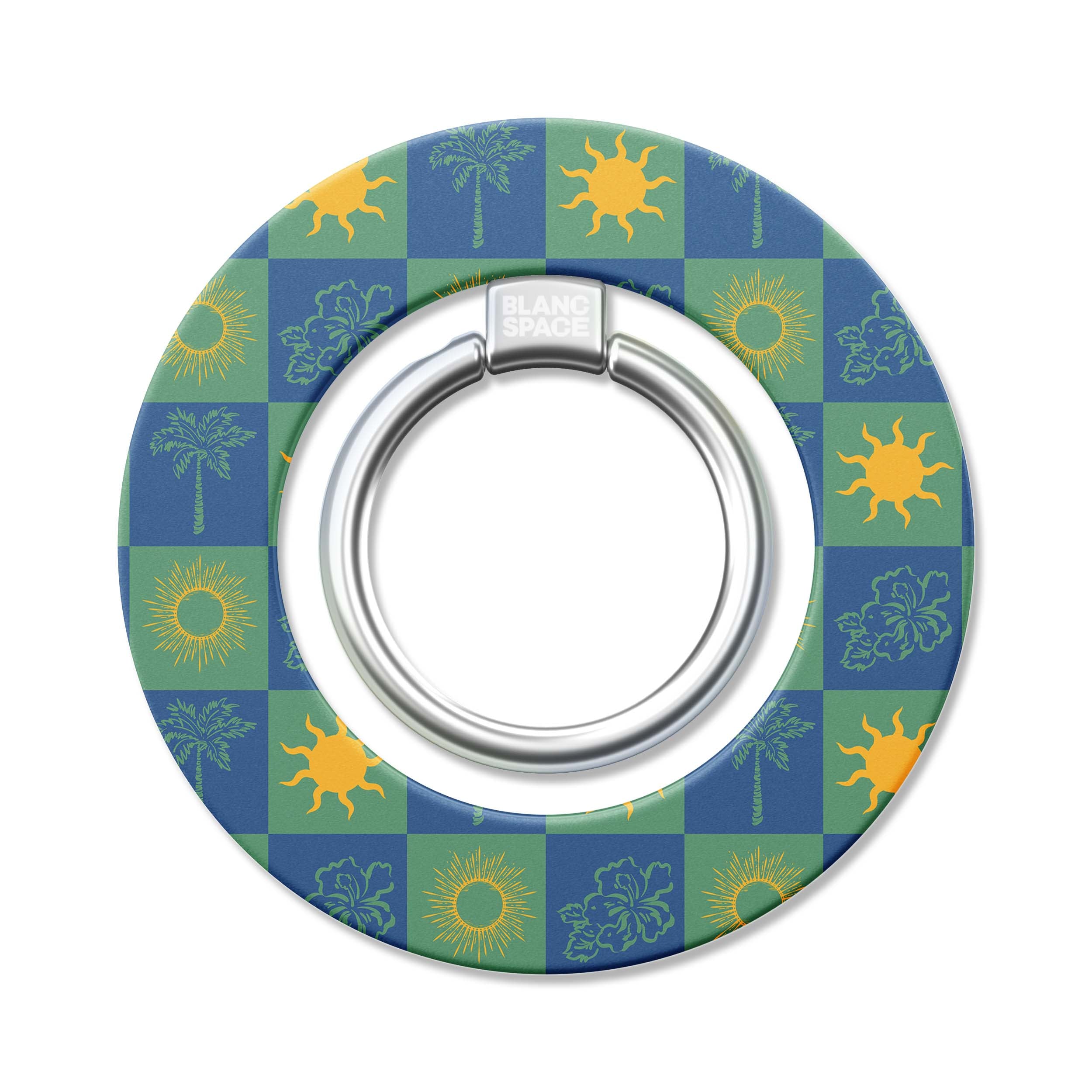 Coastal Italian Check Pattern Magsafe Grip Magsafe Grip White