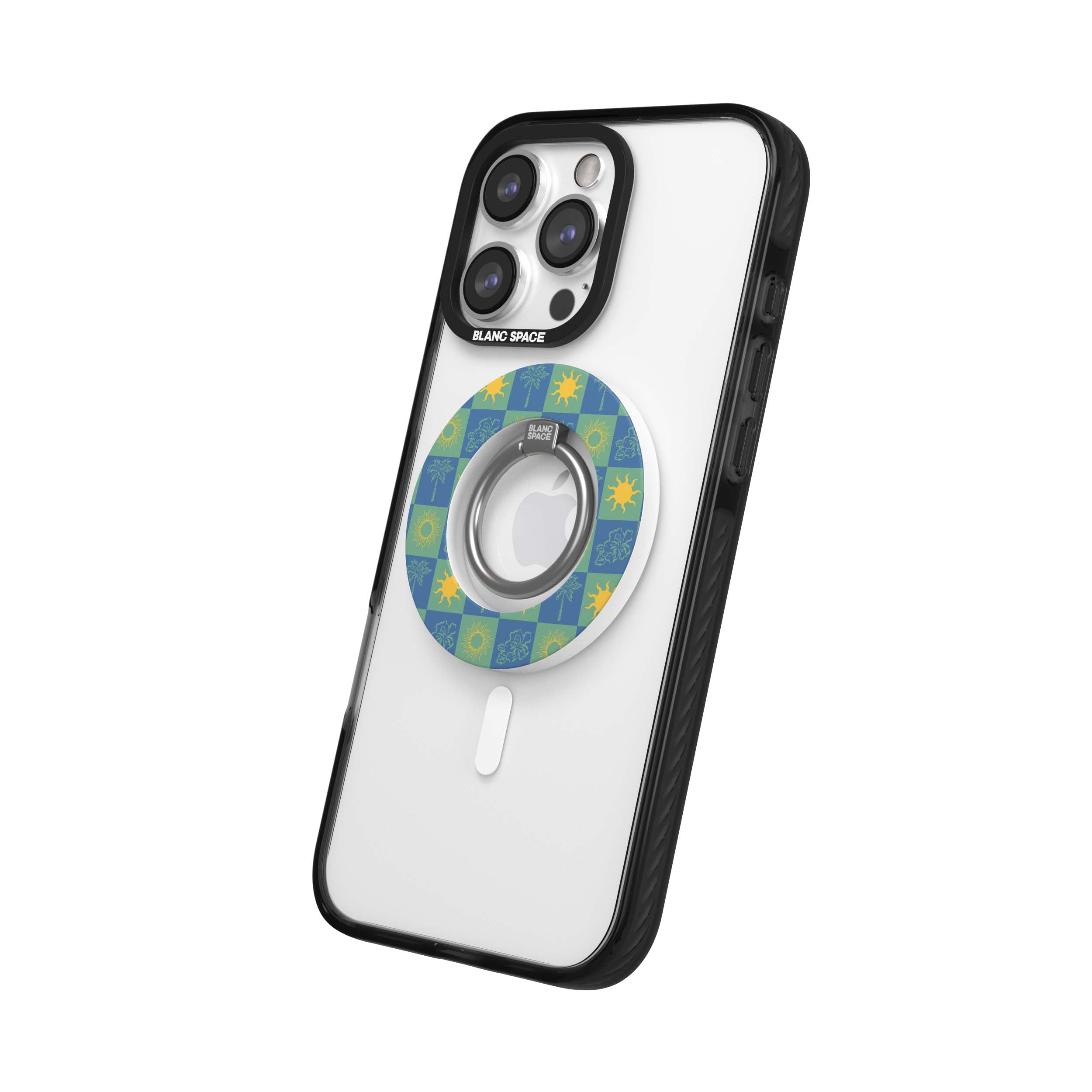 Coastal Italian Check Pattern Magsafe Grip Magsafe Grip White