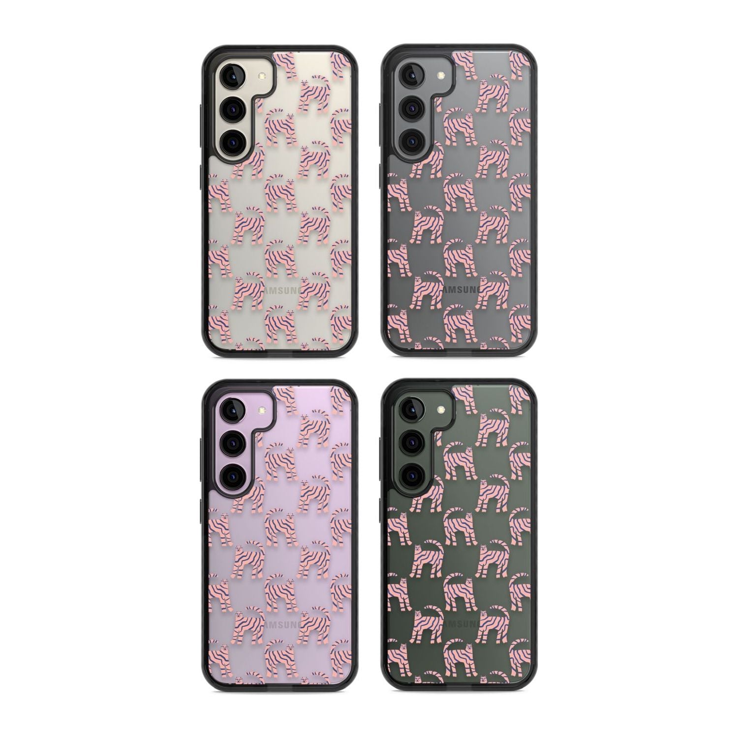 Pink And Blue Cat Pattern