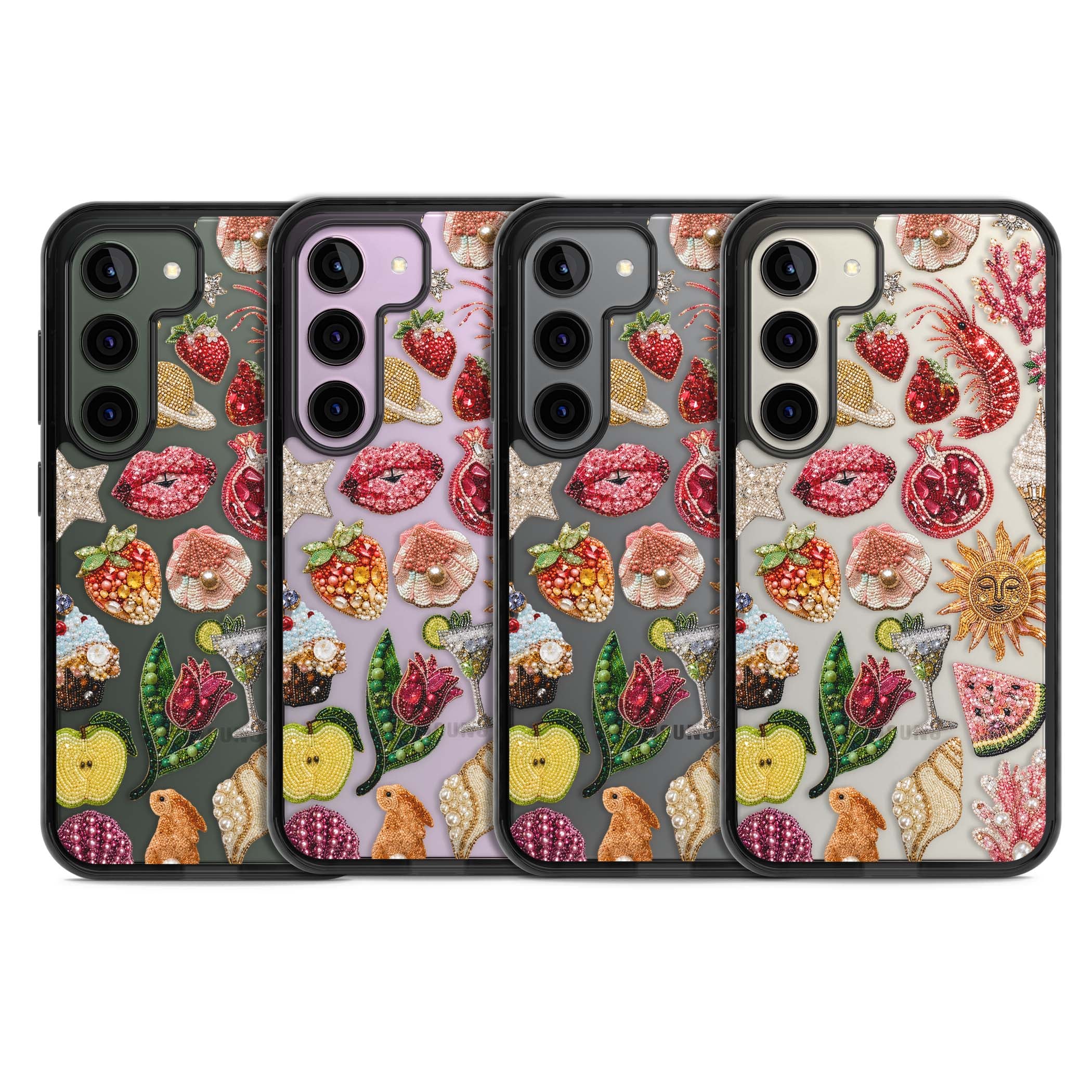 Beaded Riviera coquette iPhone case | Black Impact case for Samsung Galaxy S24, Samsung Galaxy S23, Samsung Galaxy S22