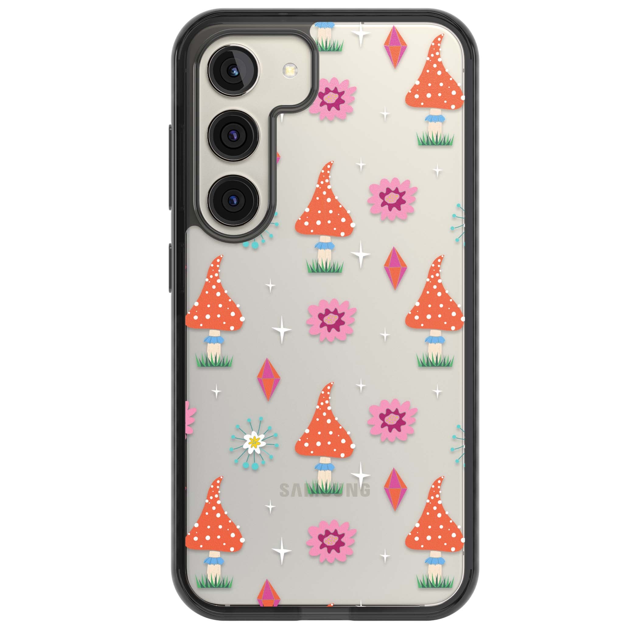 Elevate Your Phone'S Style With This Boho Celestial Sun & Eye Phone Case, Featuring A Mystical Blend Of Suns, All-Seeing Eyes, Butterflies, Stars, And