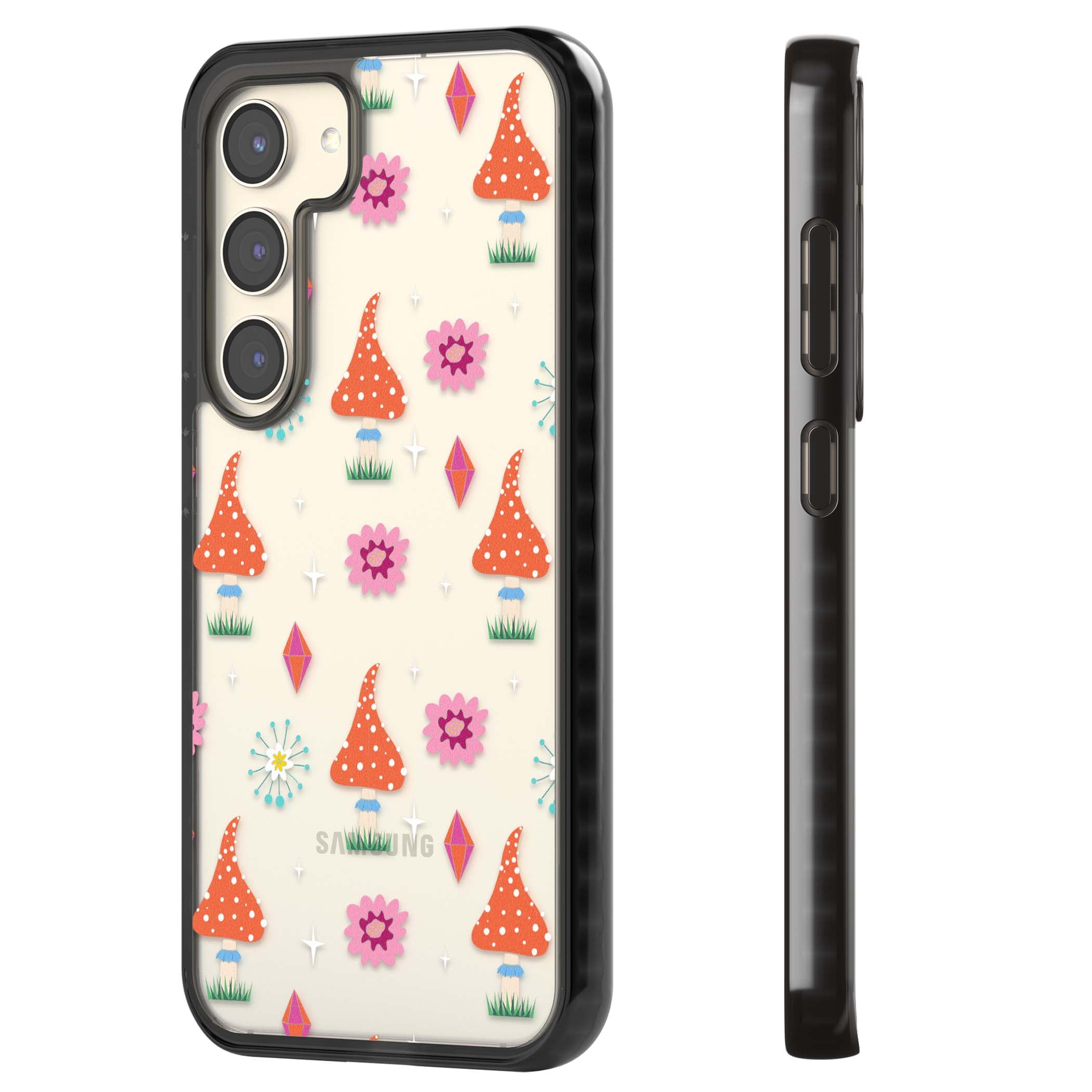 Elevate Your Phone'S Style With This Boho Celestial Sun & Eye Phone Case, Featuring A Mystical Blend Of Suns, All-Seeing Eyes, Butterflies, Stars, And