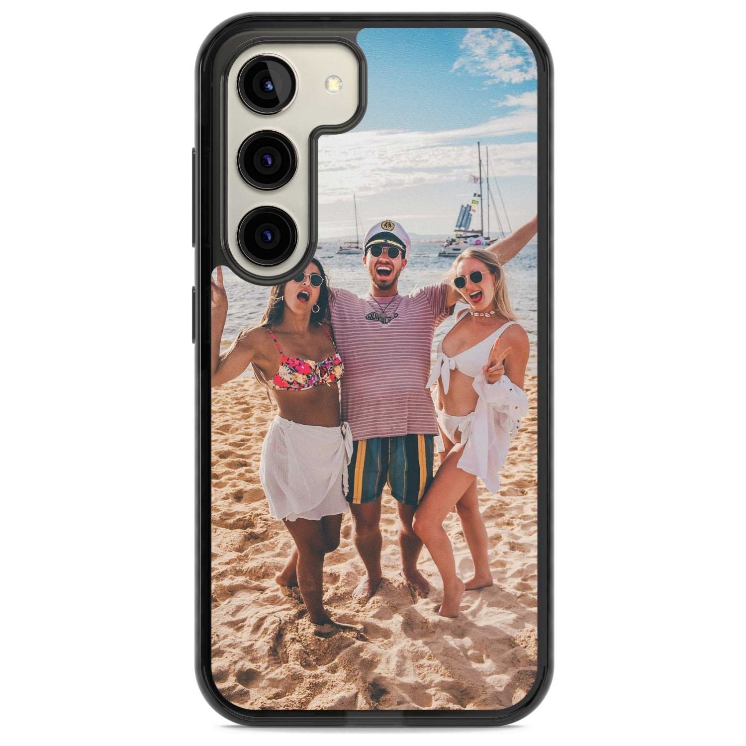 Personalised Photo Custom Phone Case Samsung S22 / Black Impact Case,Samsung S23 / Black Impact Case Blanc Space