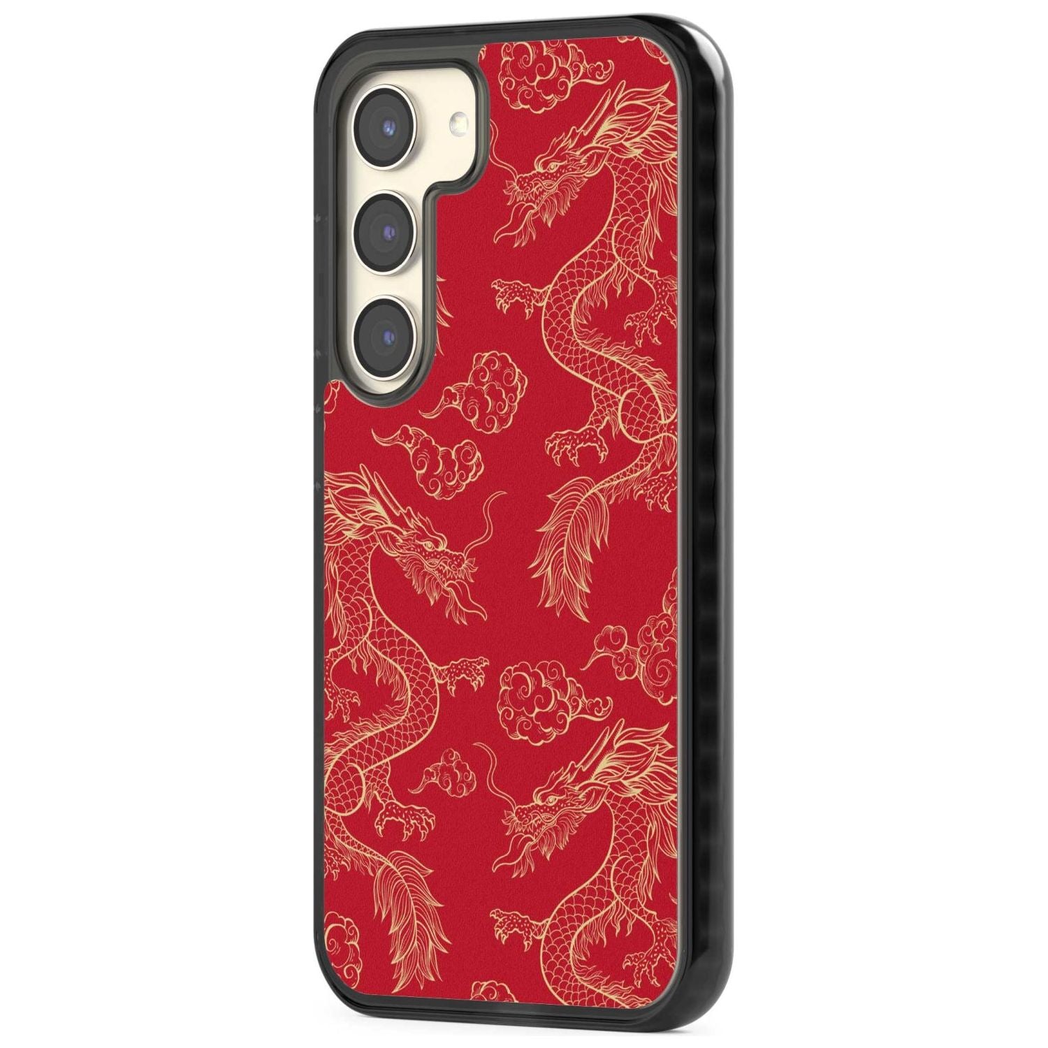 Red And Gold Dragon Pattern