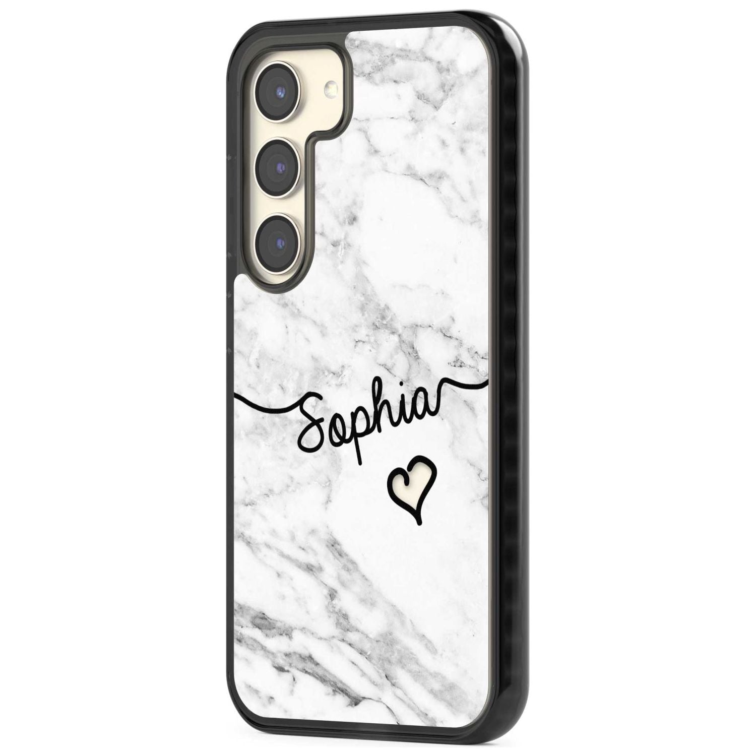 Personalised White Marble Heart