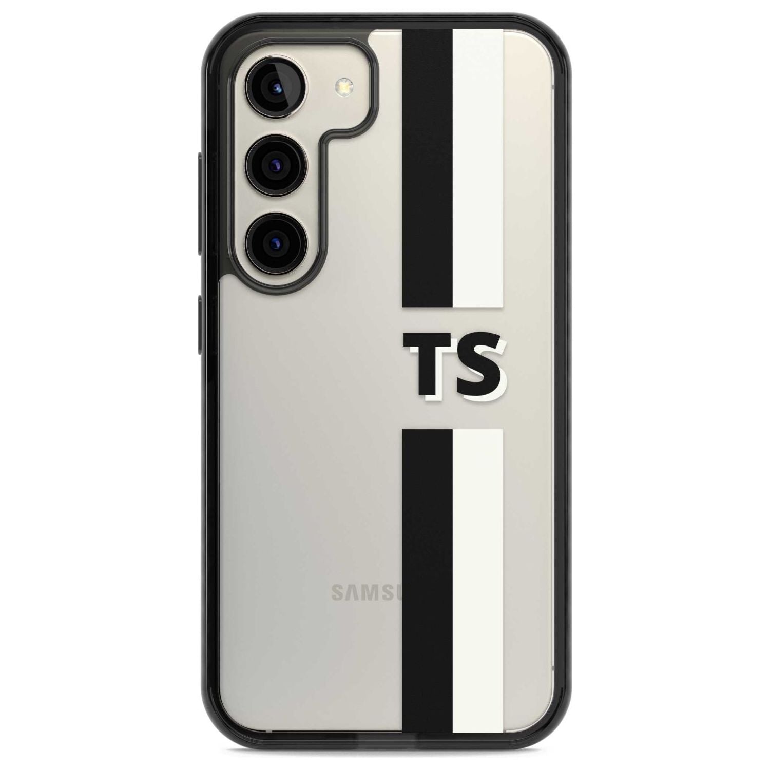 Personalised Clear Text 6A Custom Phone Case Samsung S22 / Black Impact Case,Samsung S23 / Black Impact Case Blanc Space