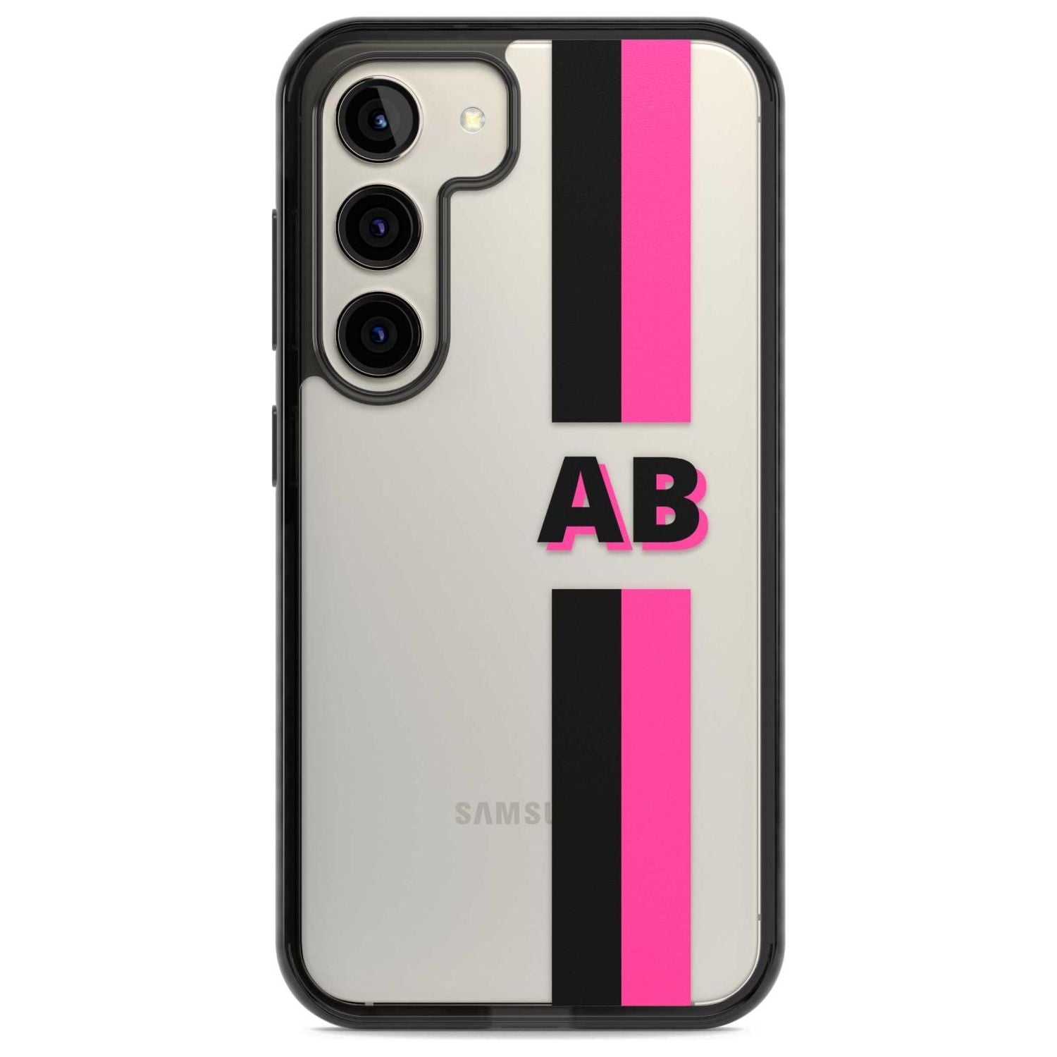 Personalised Clear Text 6D Custom Phone Case Samsung S22 / Black Impact Case,Samsung S23 / Black Impact Case Blanc Space